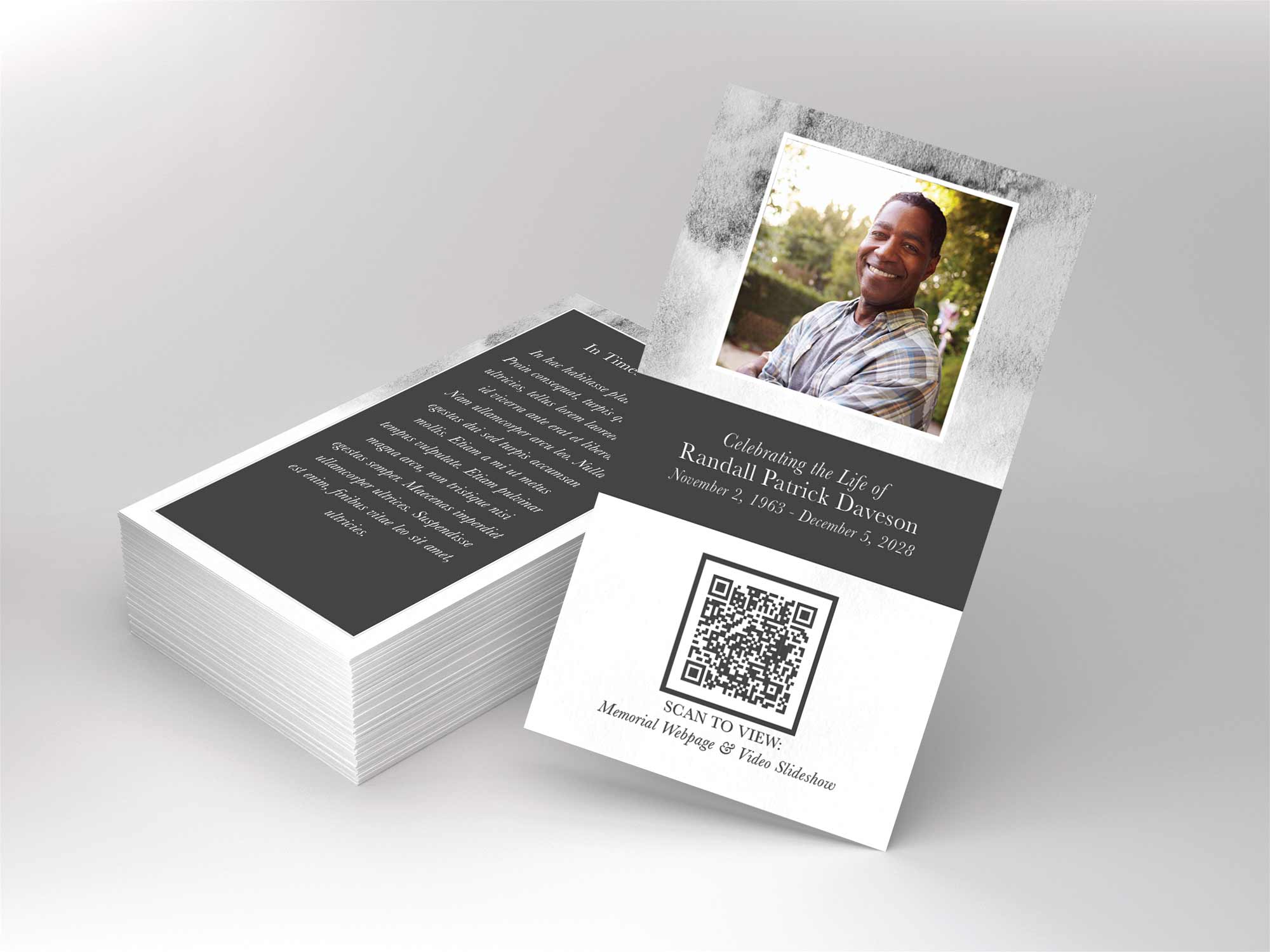 QR Code Card Front Sample