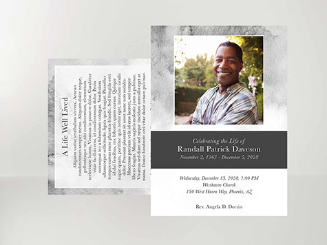 View Memorial Card Sample