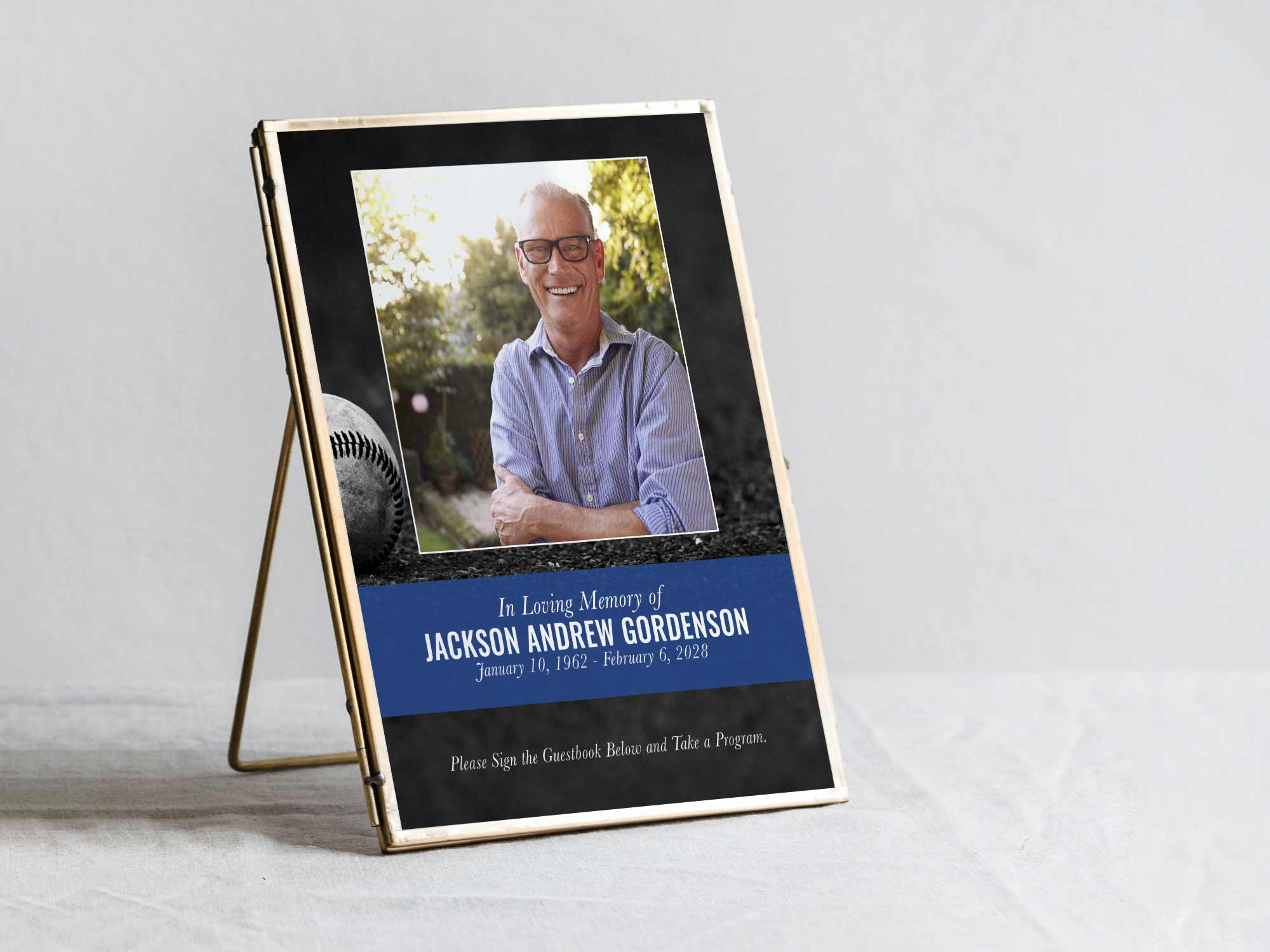 Table Sign in Frame Sample