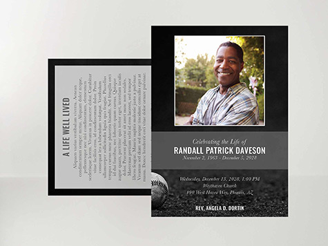 View Memorial Card Sample