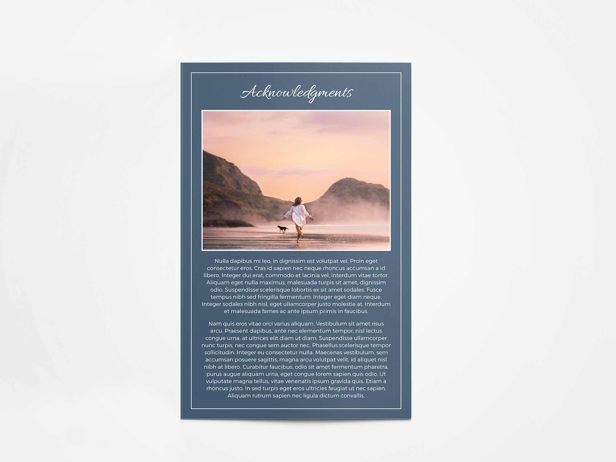 Program Card Back Sample