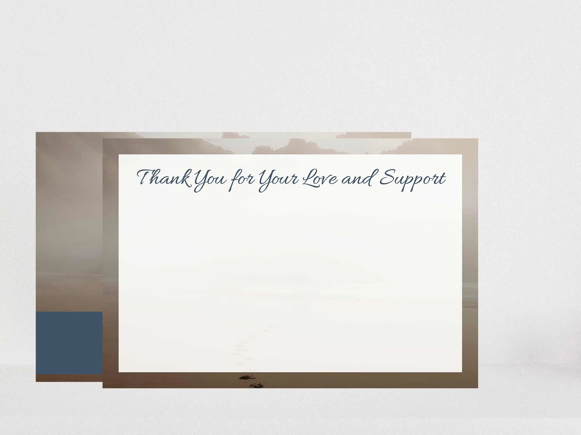 Thank You Card Back Blank