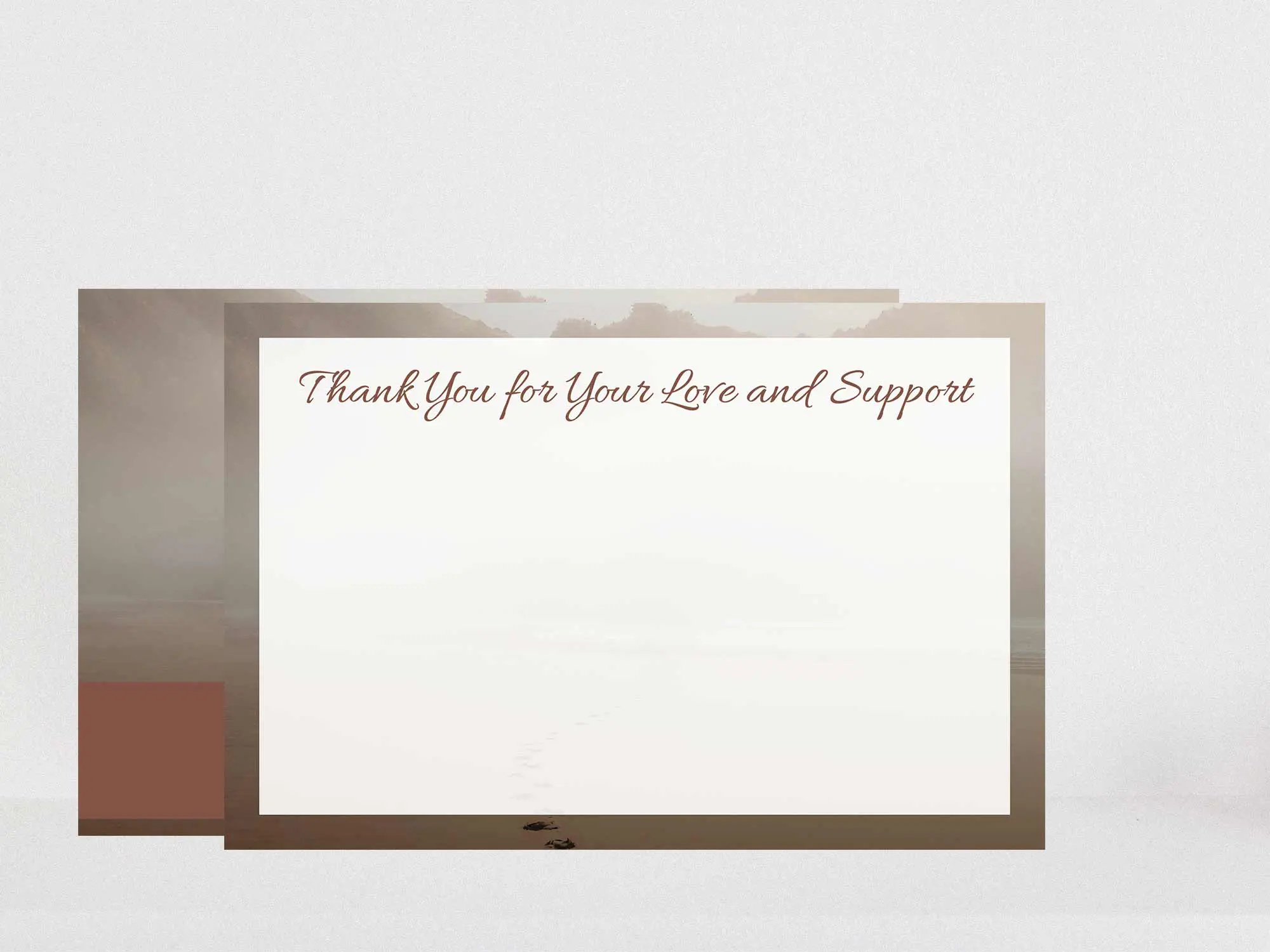 Thank You Card Back Blank