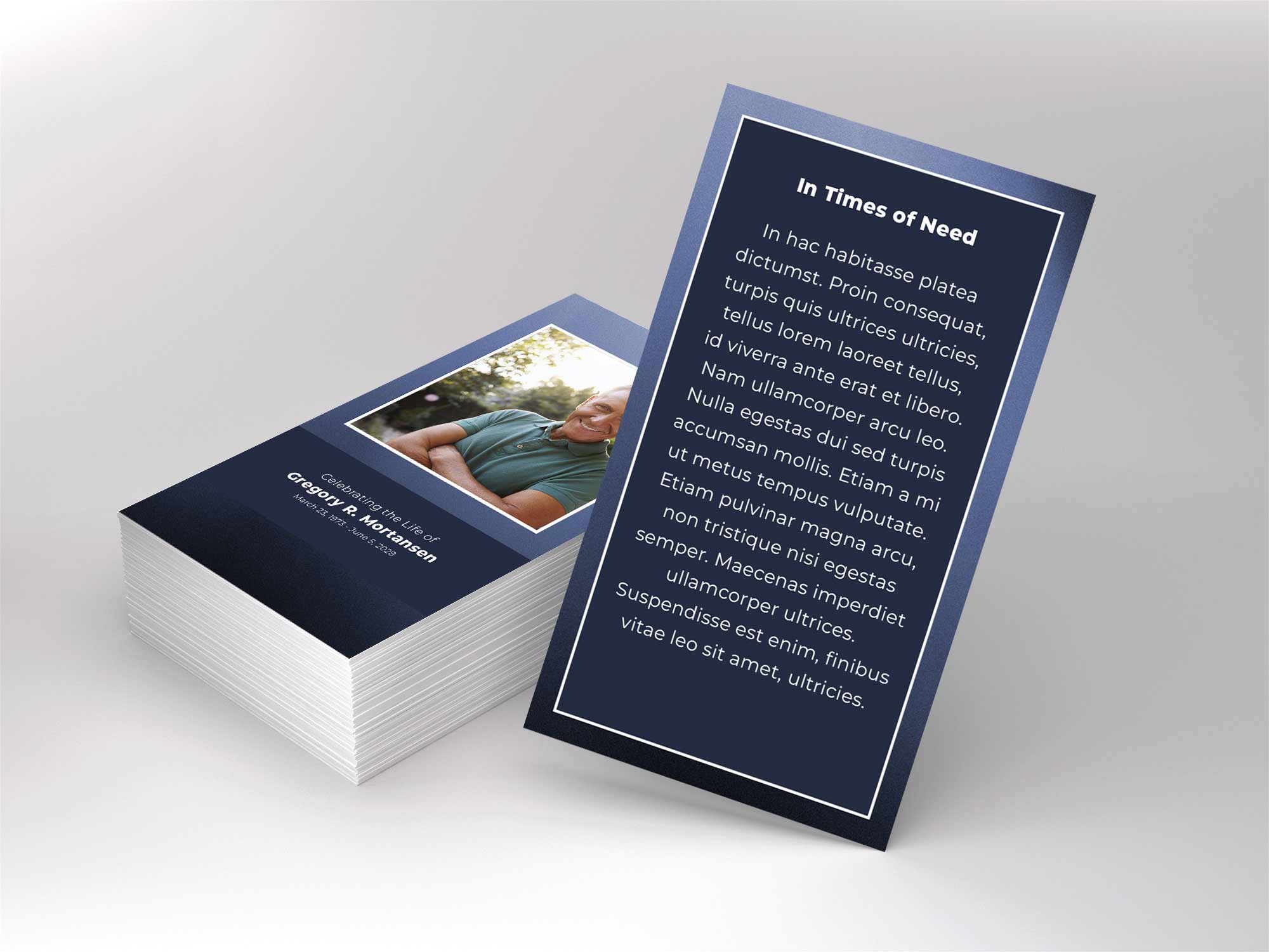 Prayer Card Back Sample