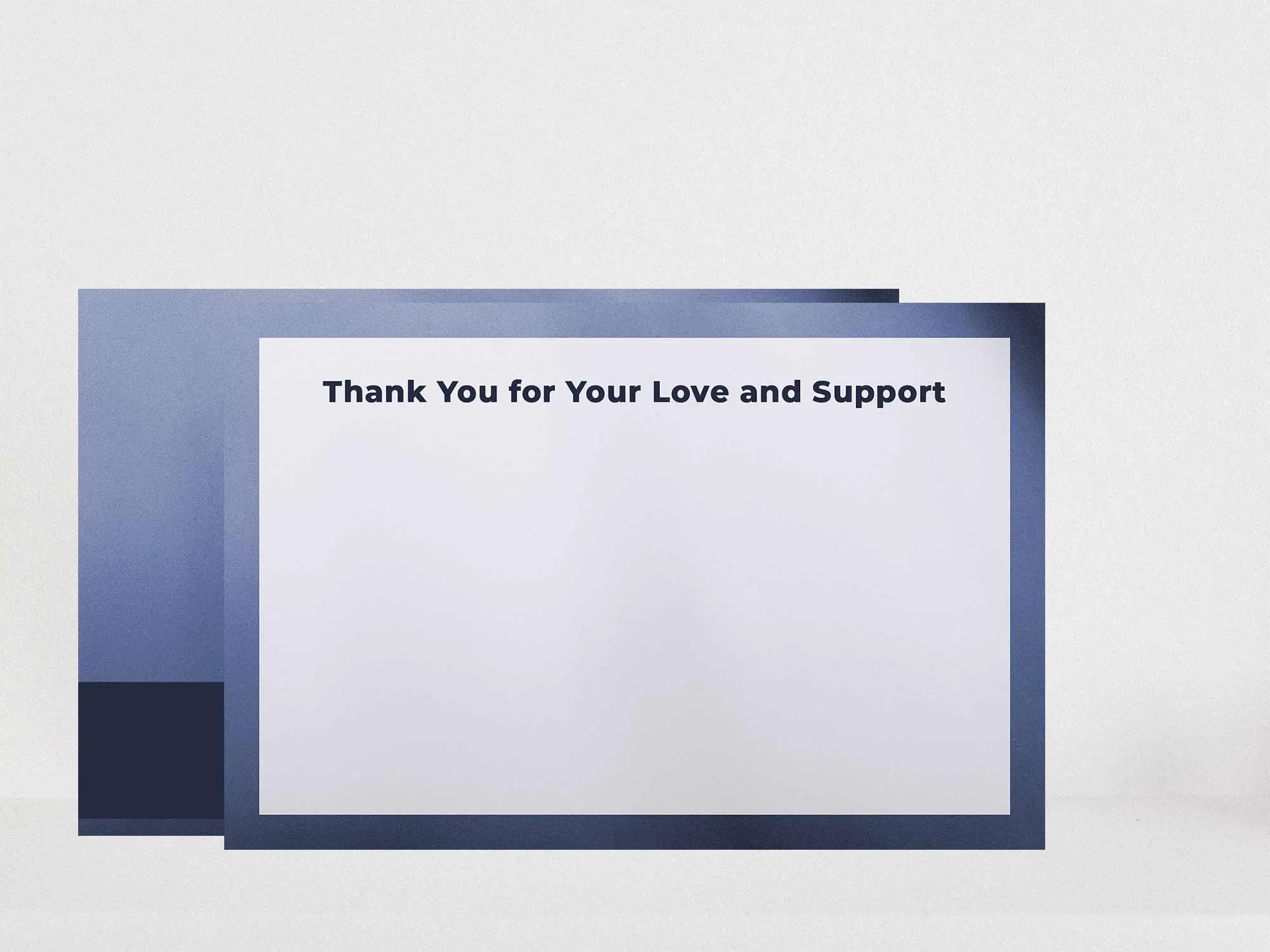 Thank You Card Back Blank