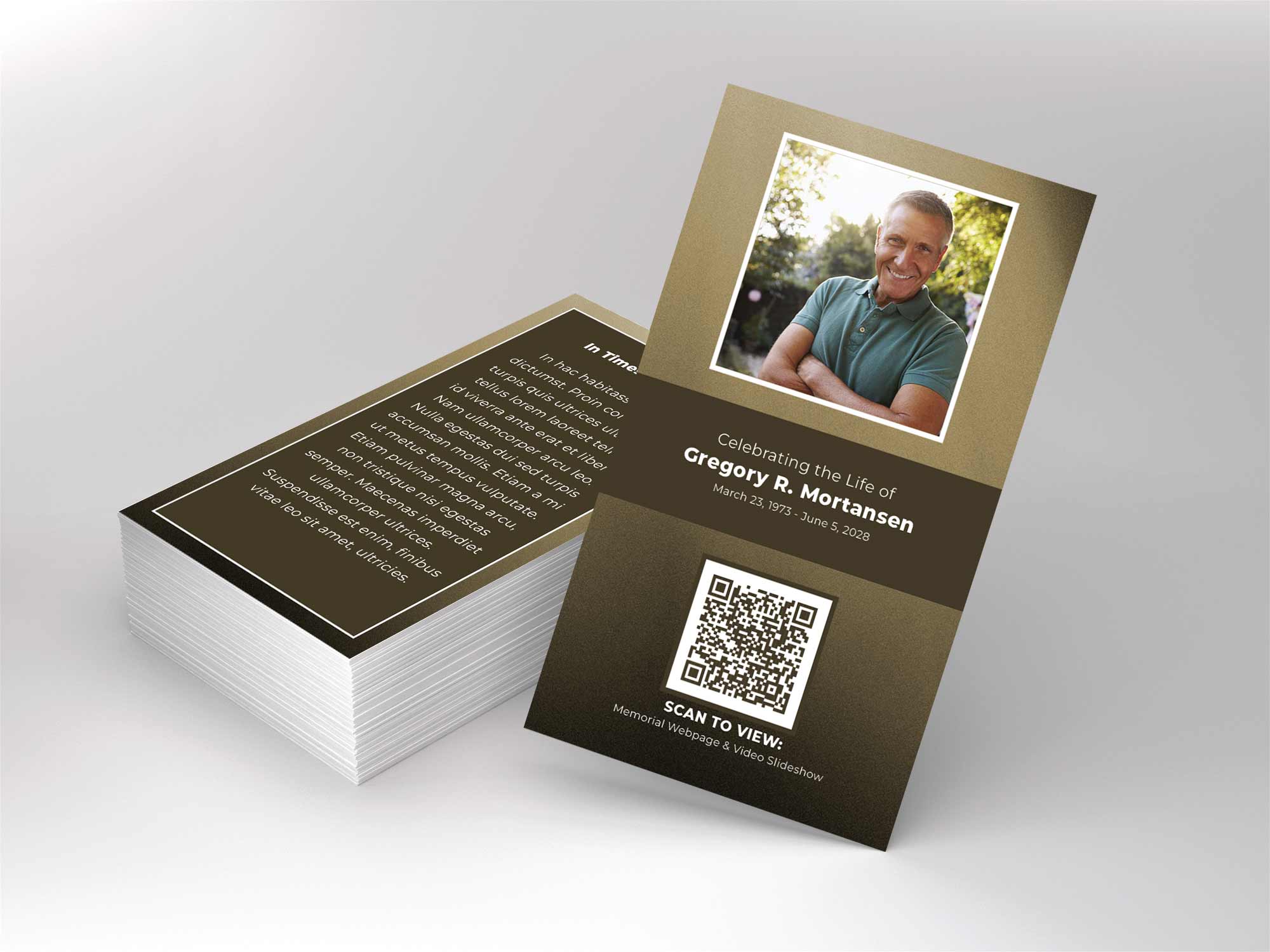 QR Code Card Front Sample