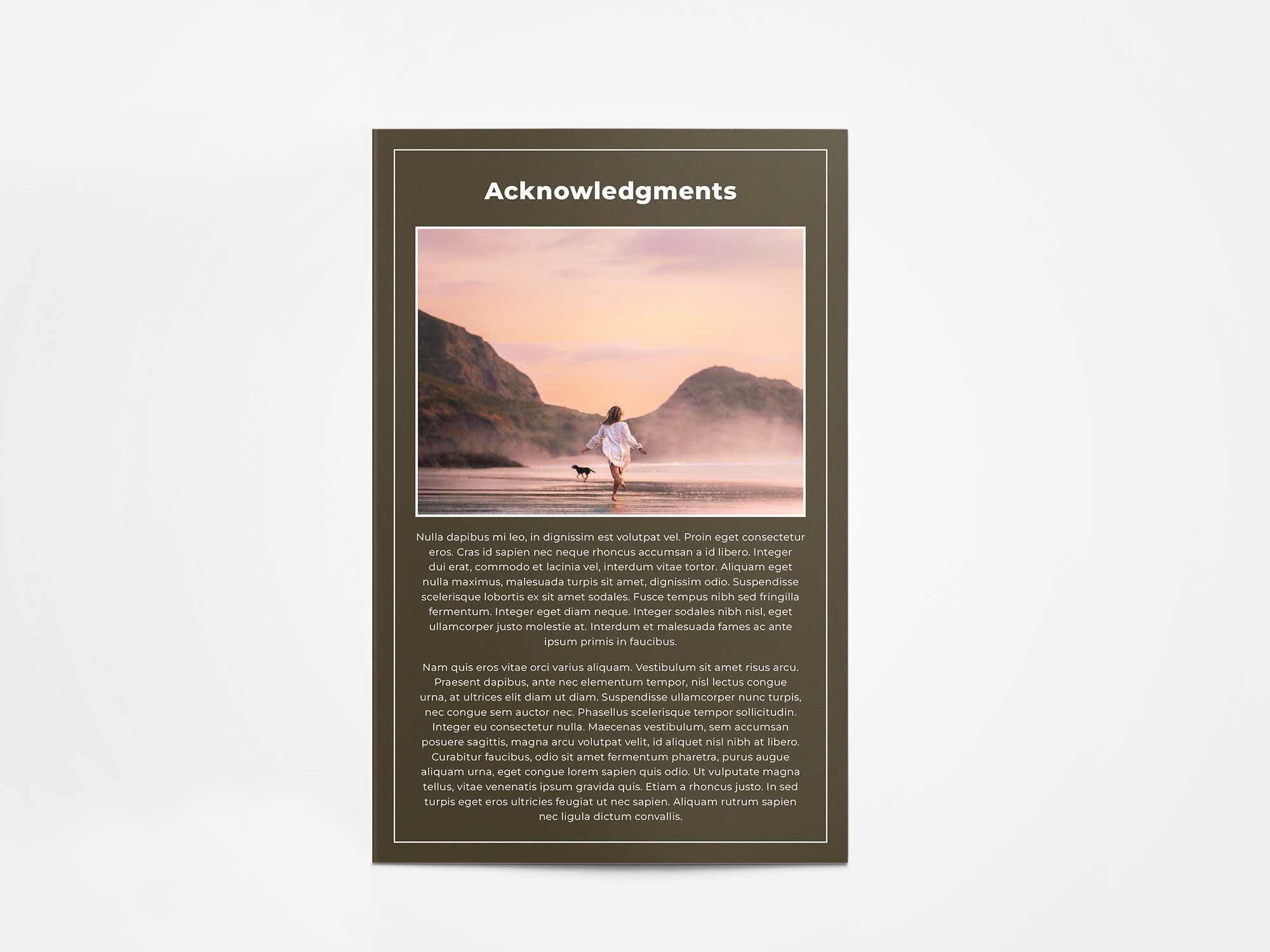 Program Card Back Sample