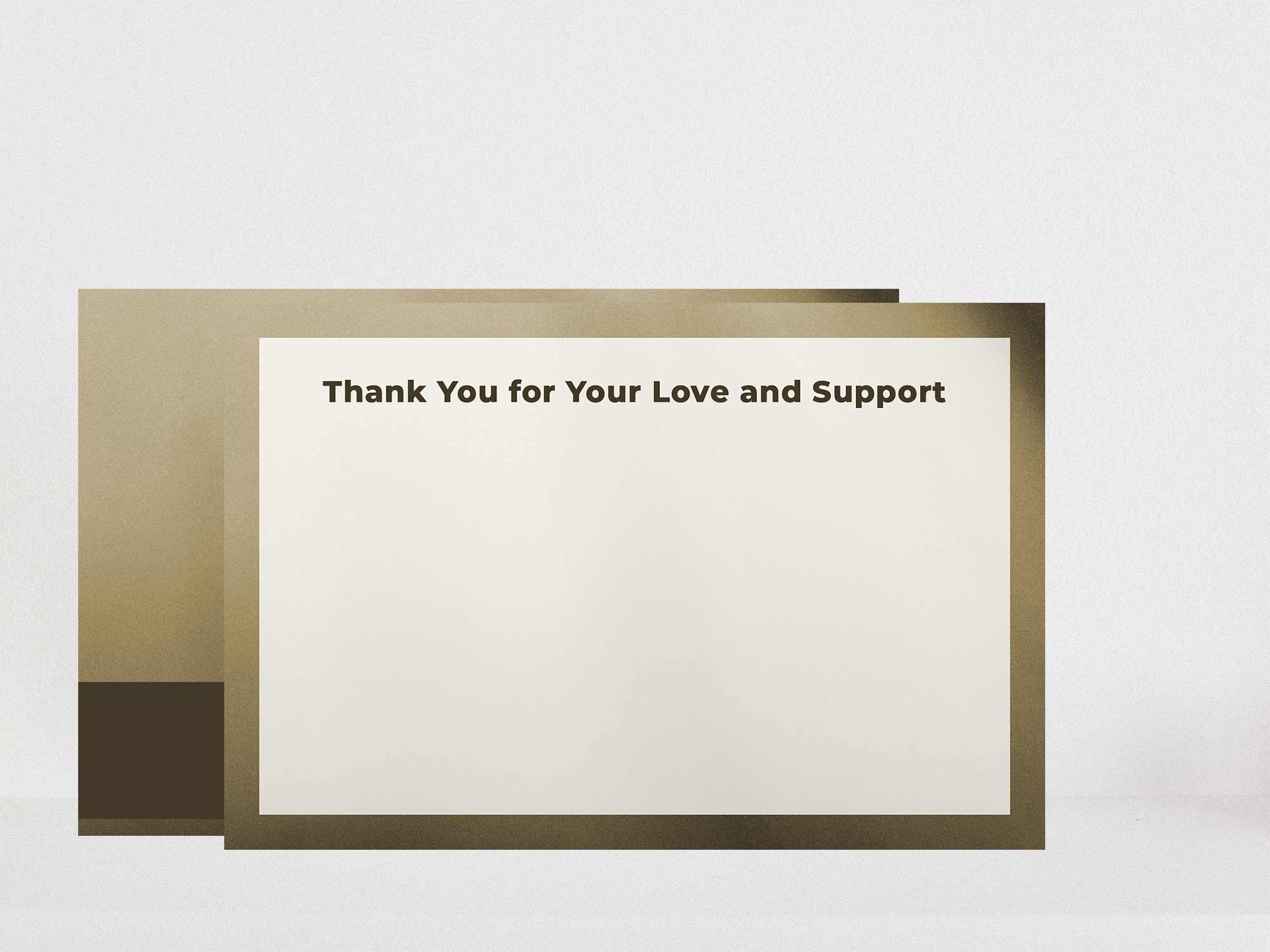 Thank You Card Back Blank Sample