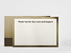 Thank You Card Back Blank