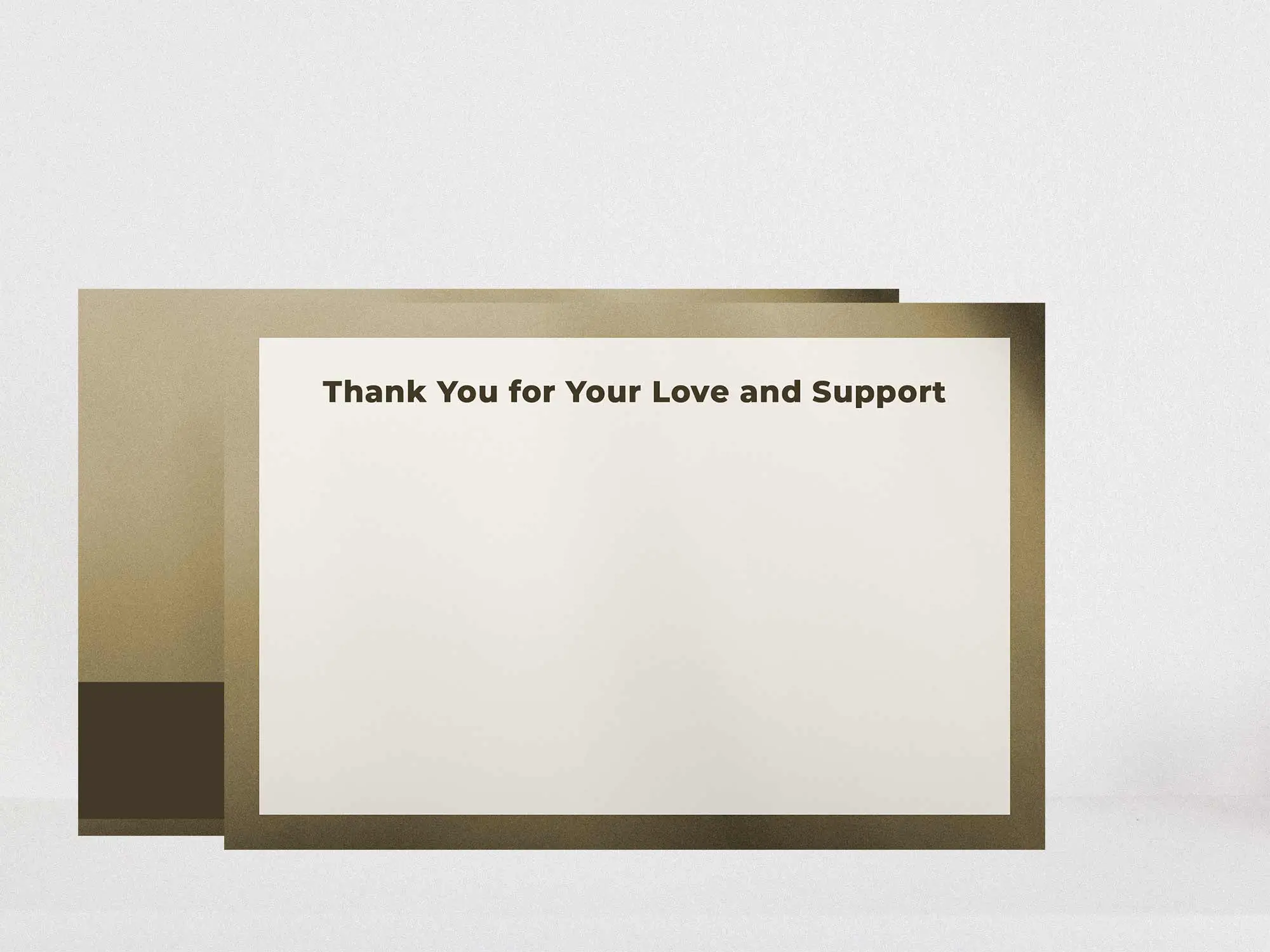 Thank You Card Back Blank