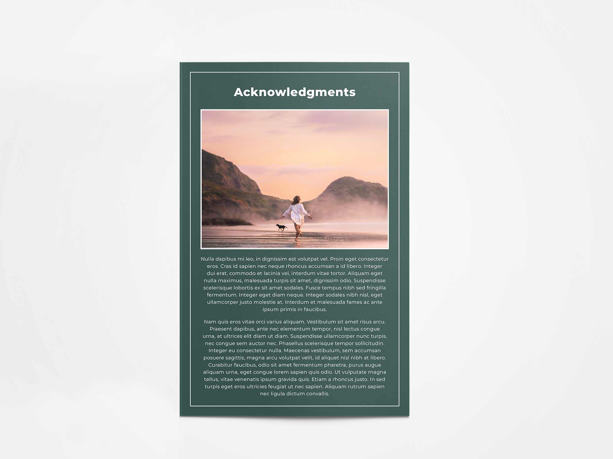 Program Card Back Sample