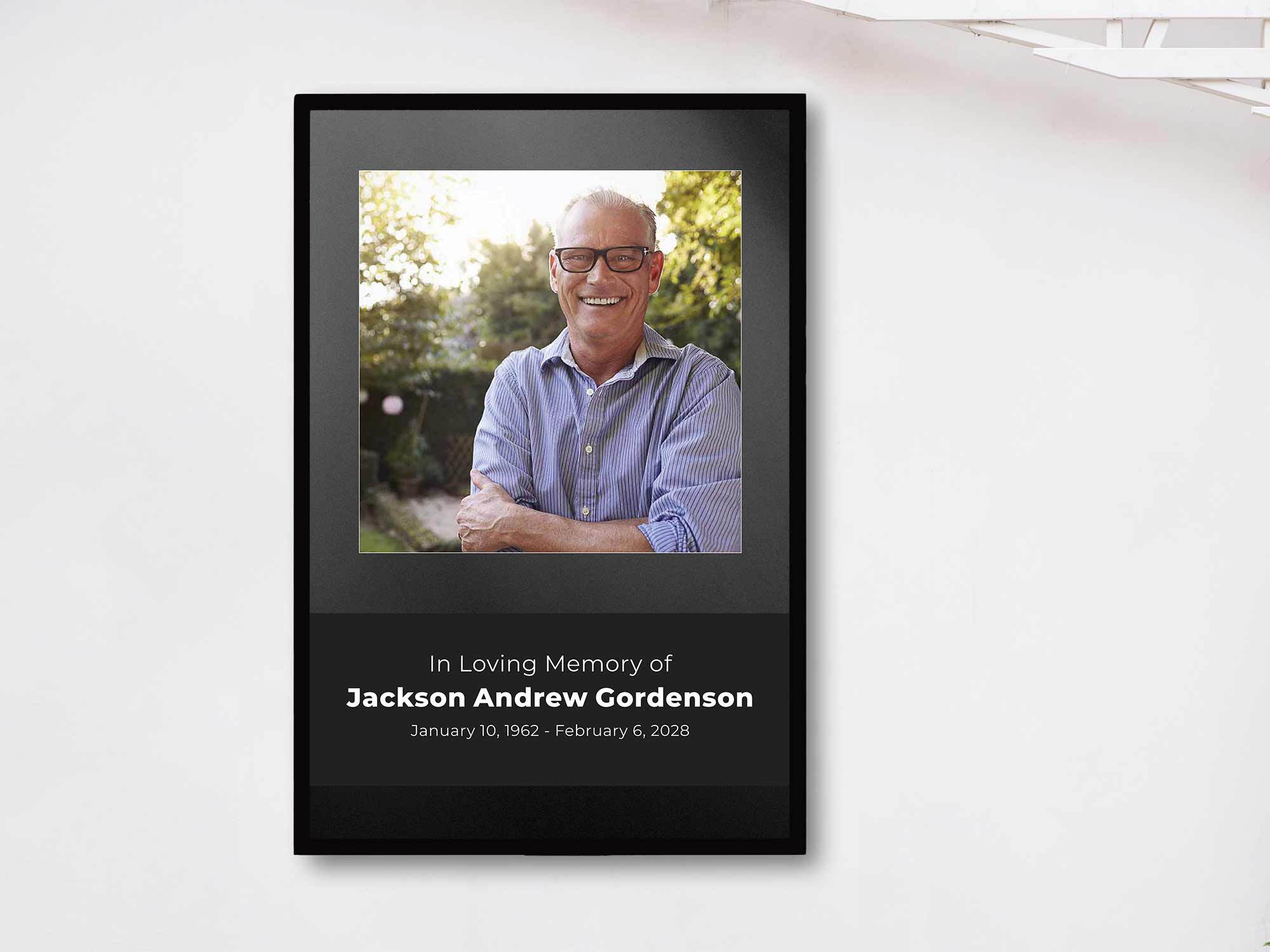 Easel Sign (In Frame) Sample