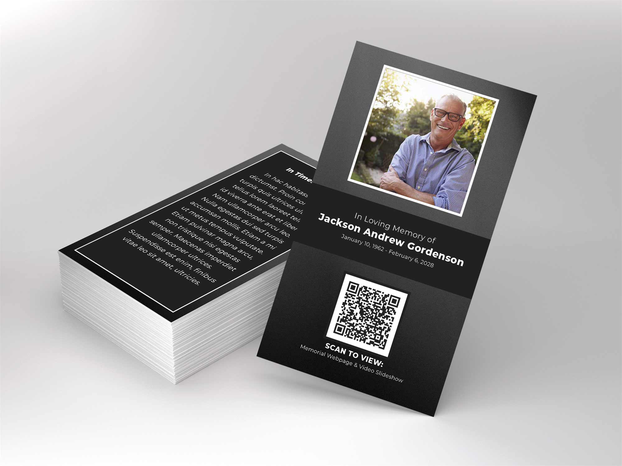 QR Code Card Front Sample