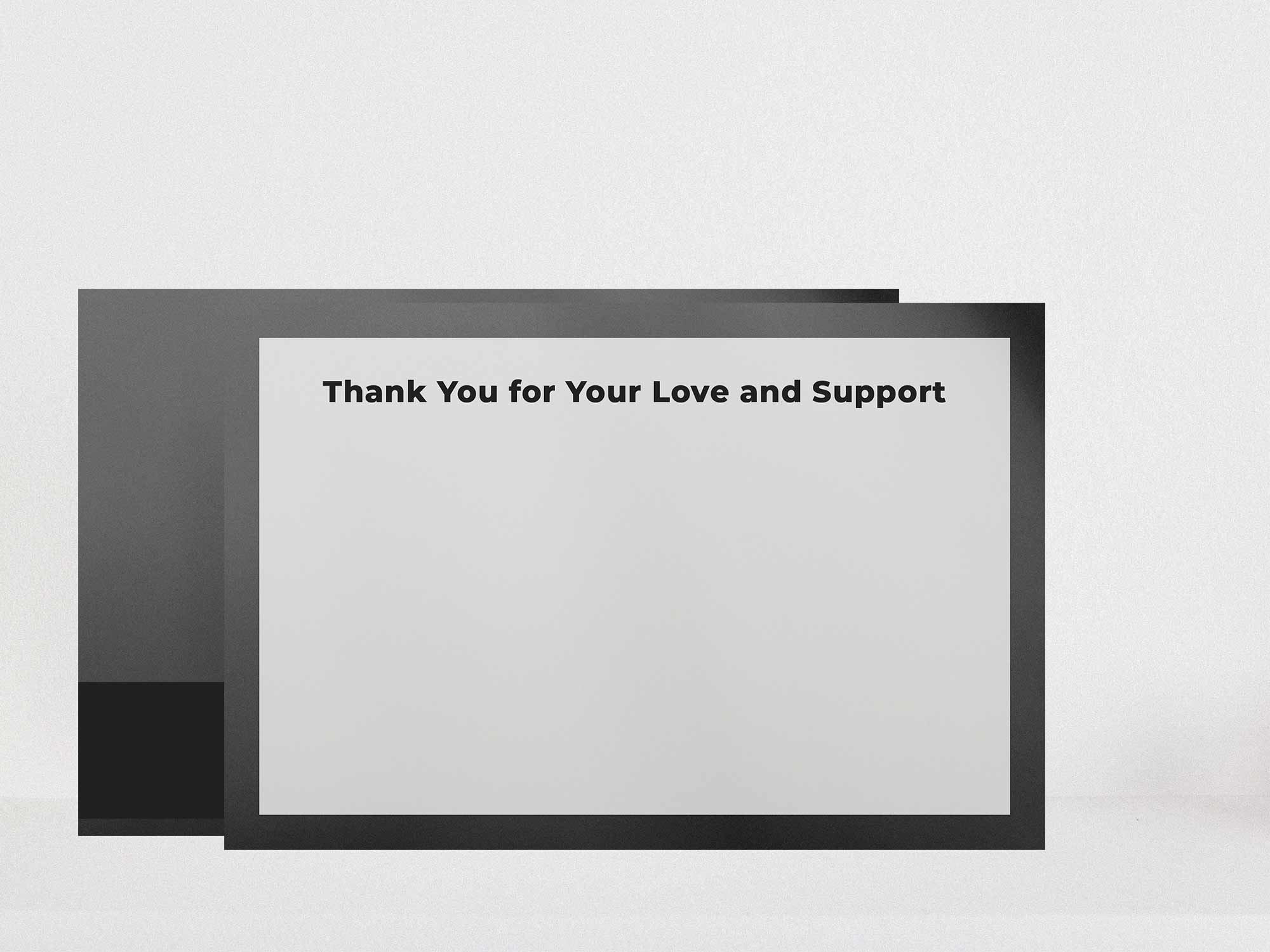Thank You Card Back Blank Sample