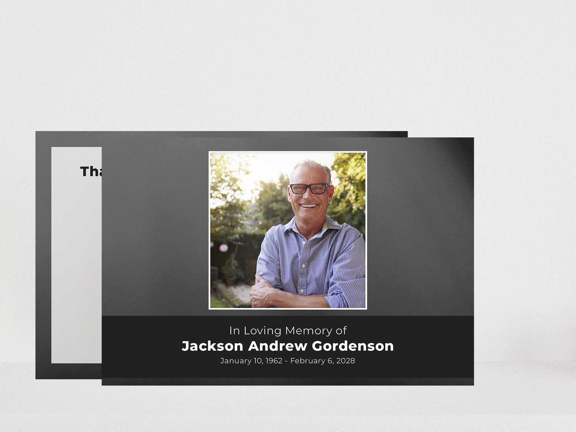 Thank You Card Front Sample