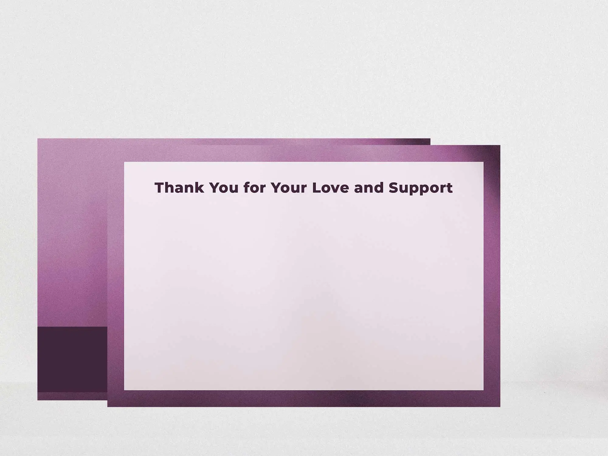 Thank You Card Back Blank