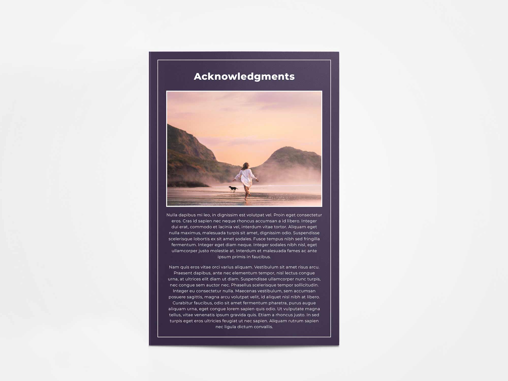 Program Card Back Sample