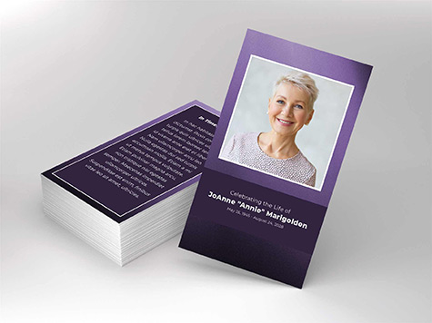 View Prayer Card Sample