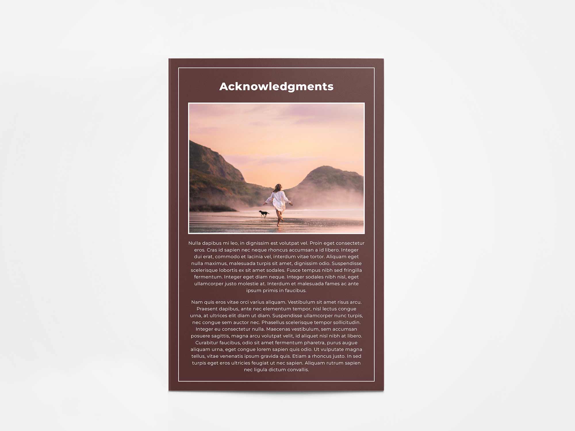 Program Card Back Sample