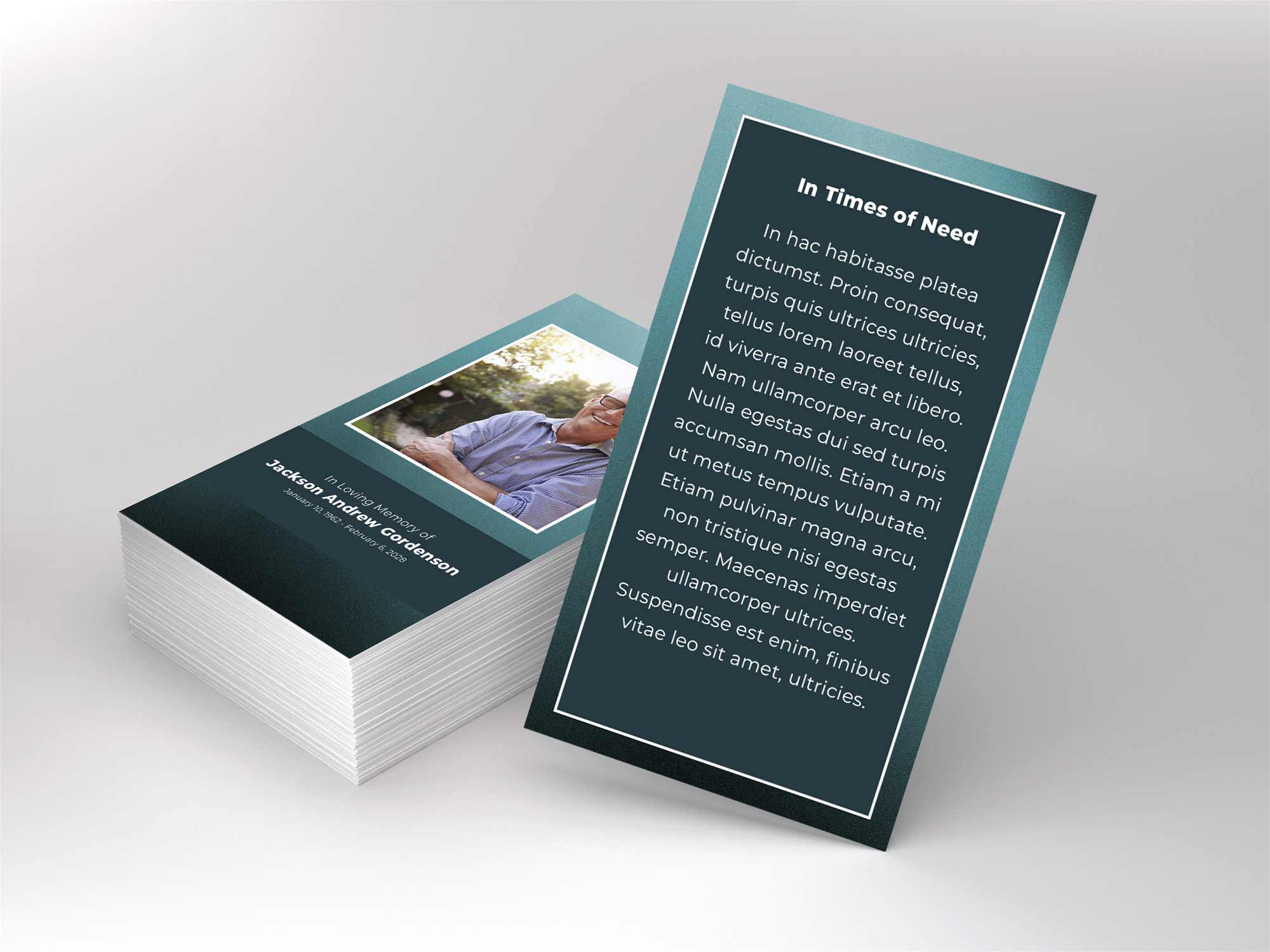 Prayer Card Back Sample