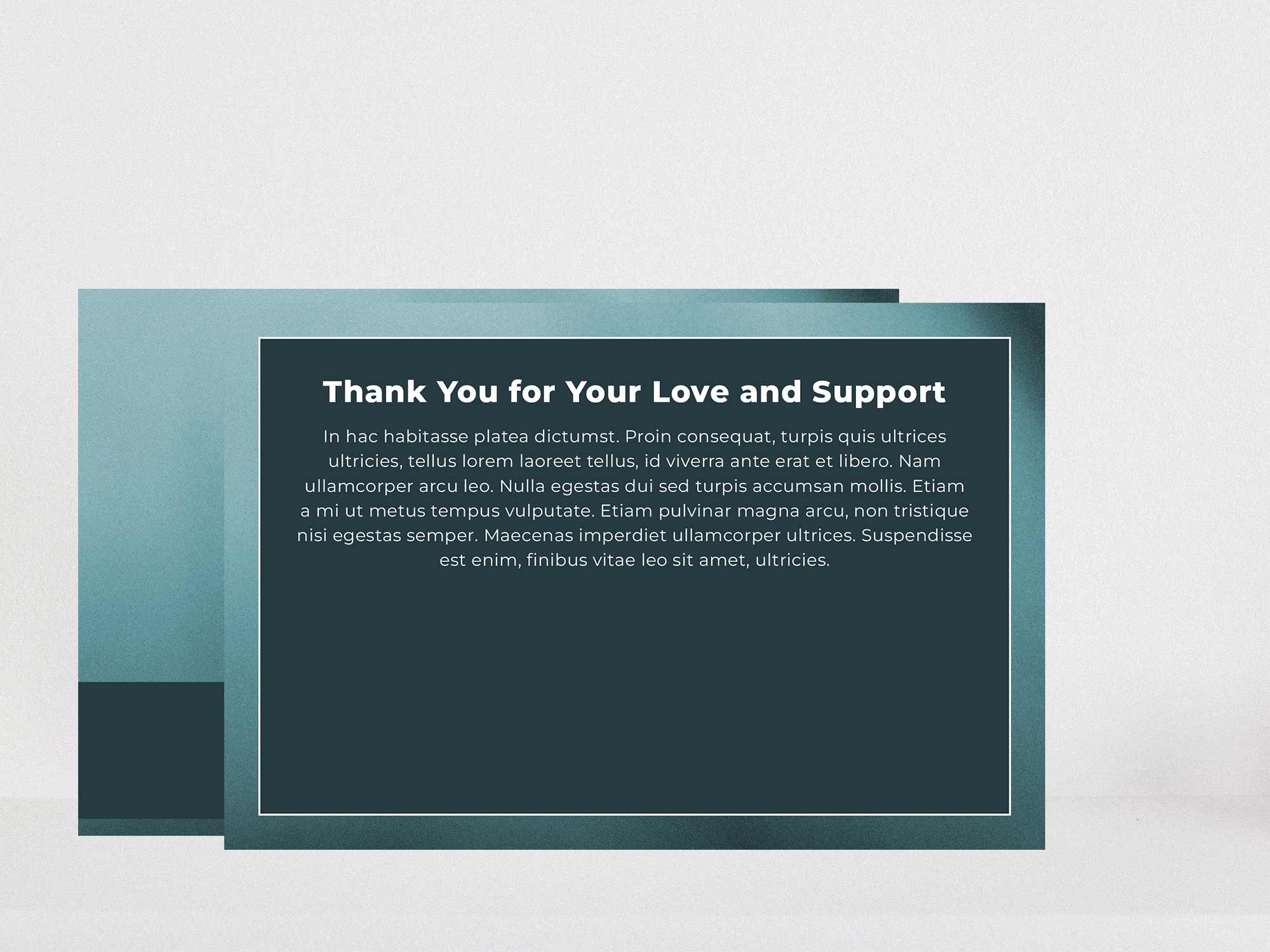 Thank You Card Back Sample