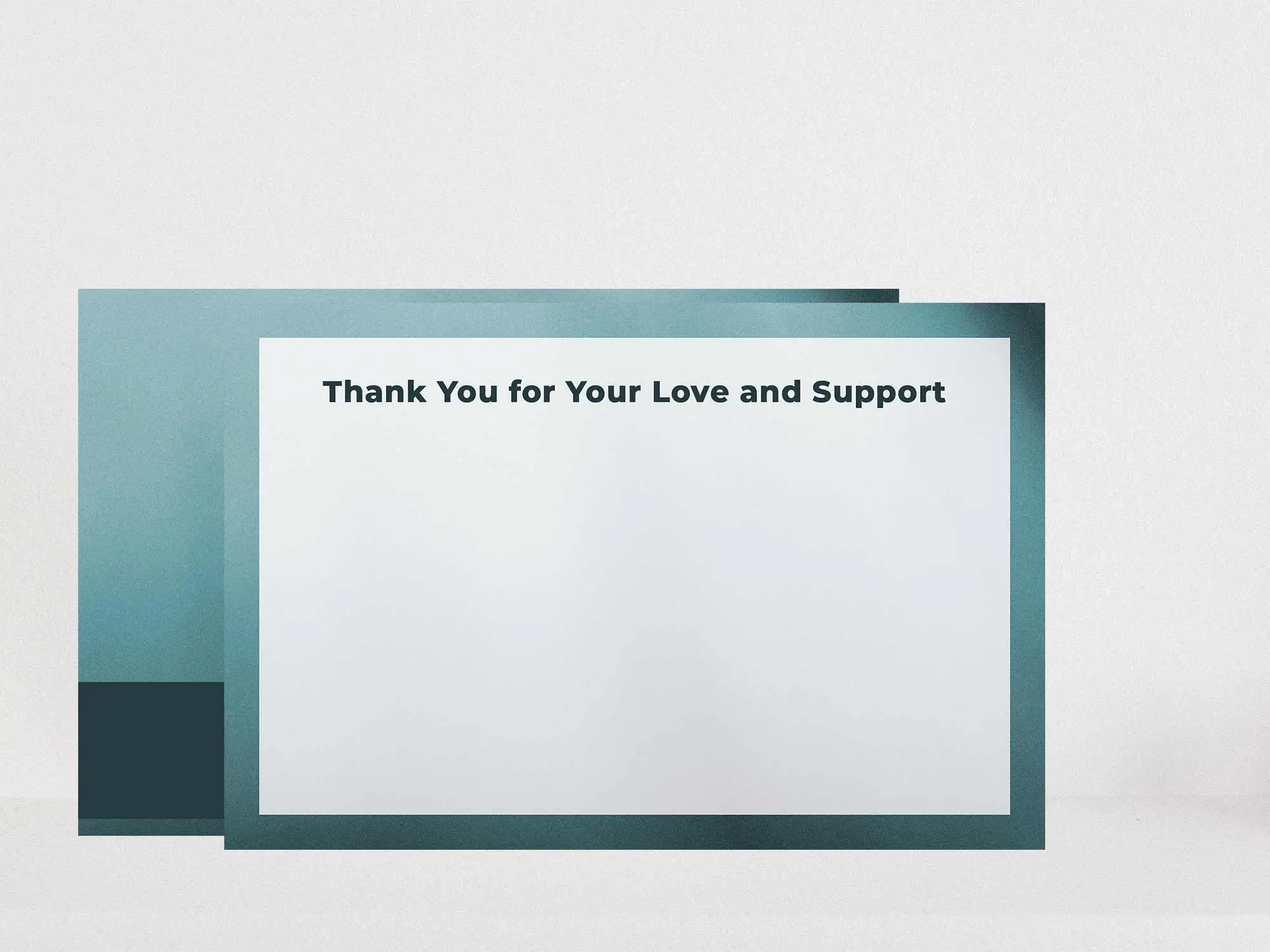Thank You Card Back Blank