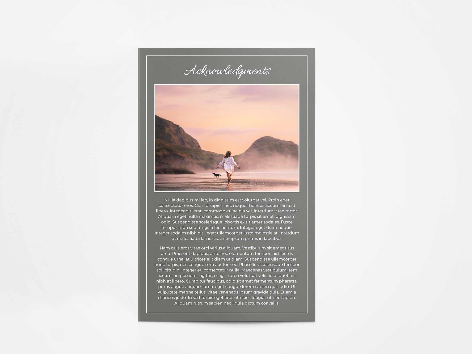 Program Card Back Sample