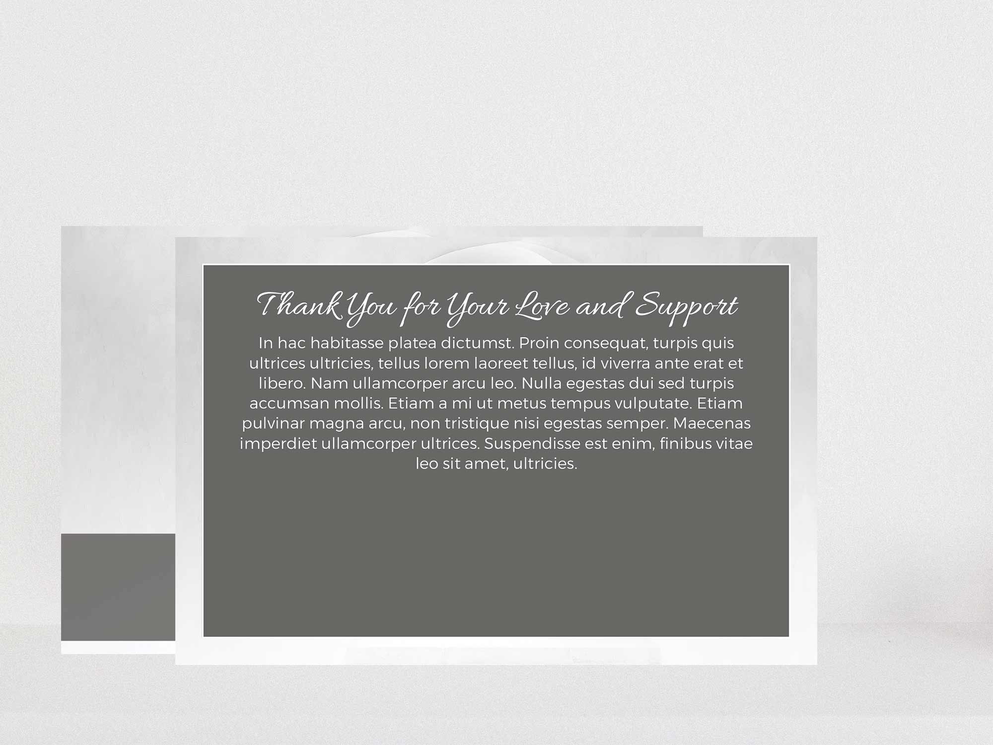 Thank You Card Back Sample