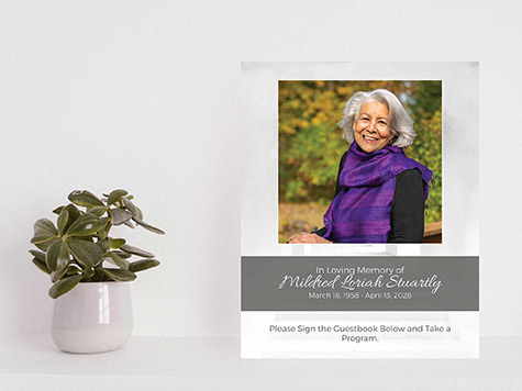 View Table Sign Sample