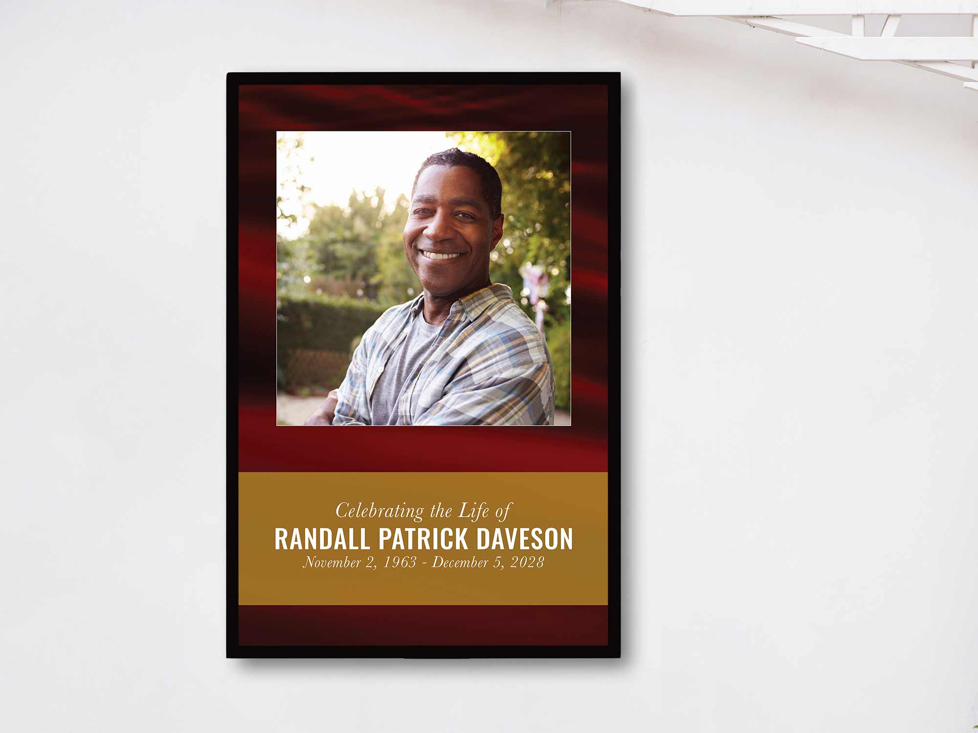 Easel Sign (In Frame) Sample