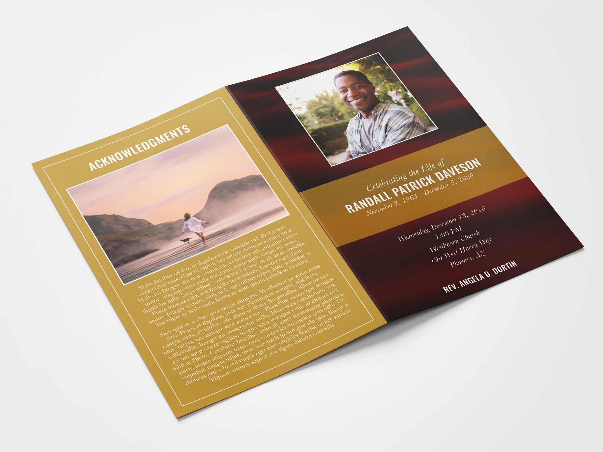 Standard Program Back Sample