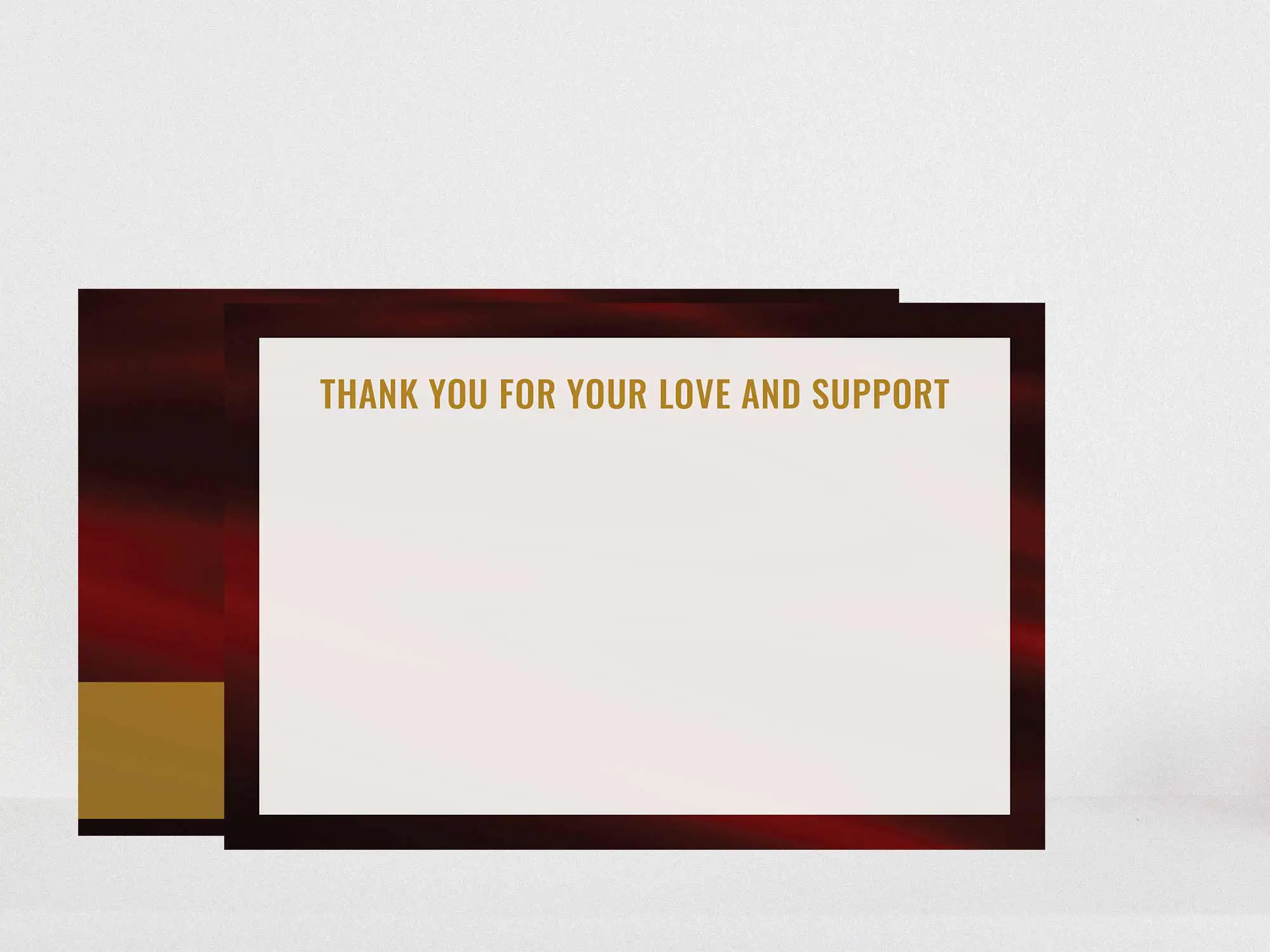 Thank You Card Back Blank