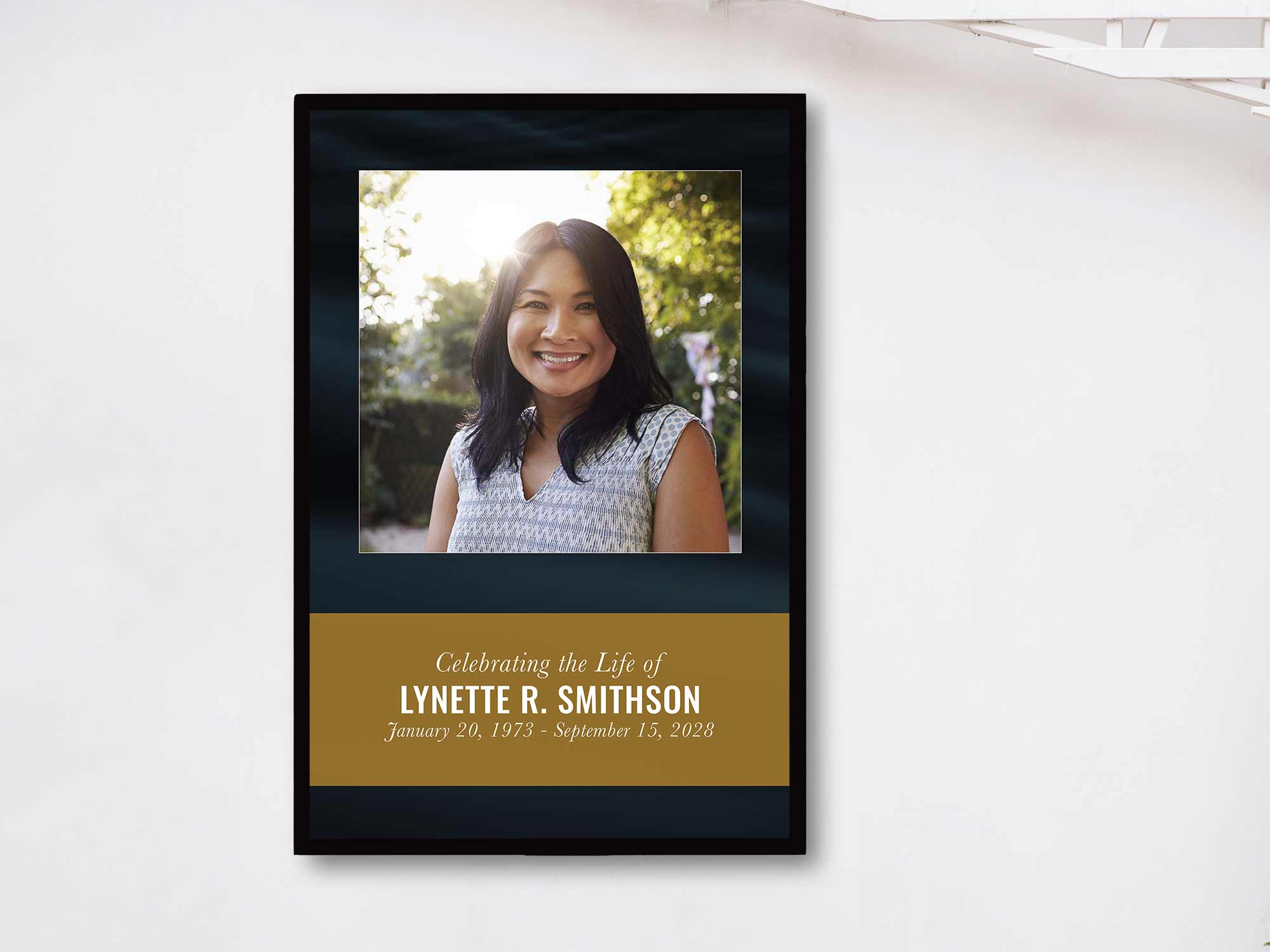 Easel Sign (In Frame) Sample