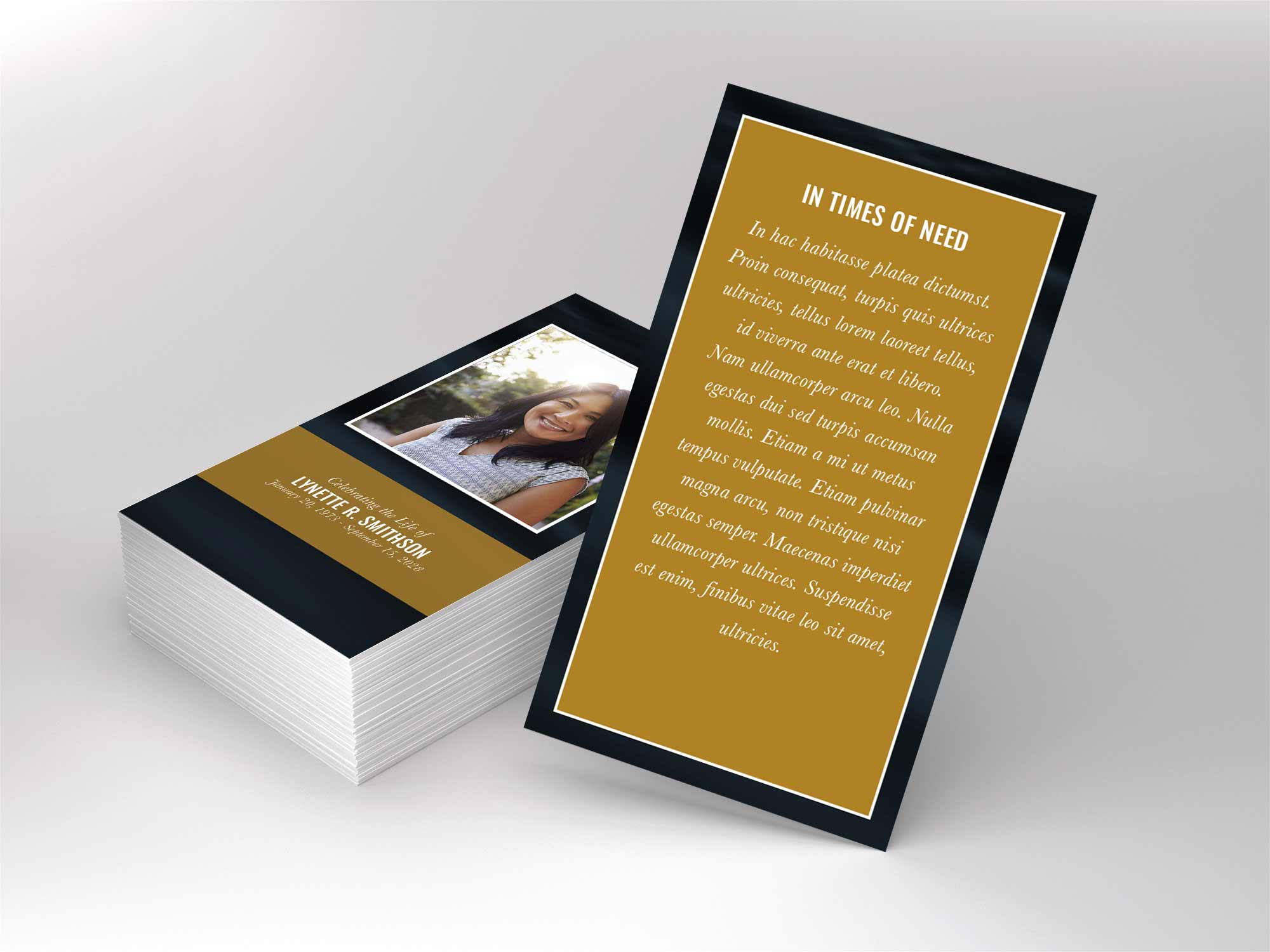 Prayer Card Back Sample