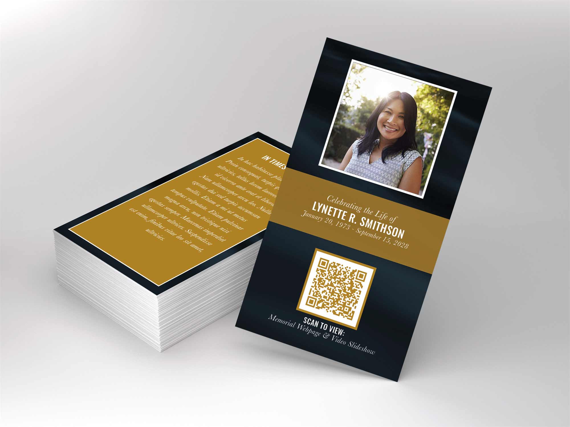 QR Code Card Front Sample