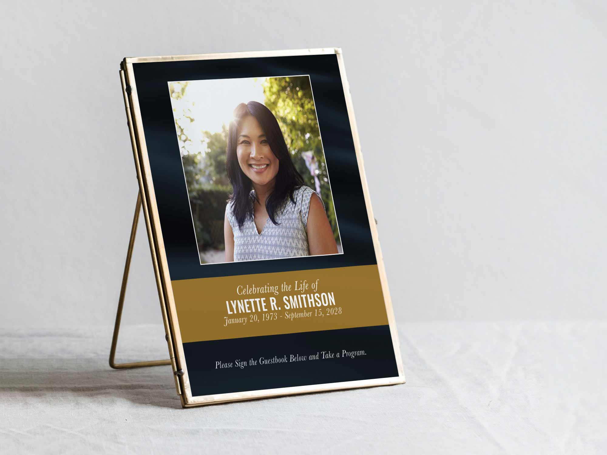 Table Sign in Frame Sample