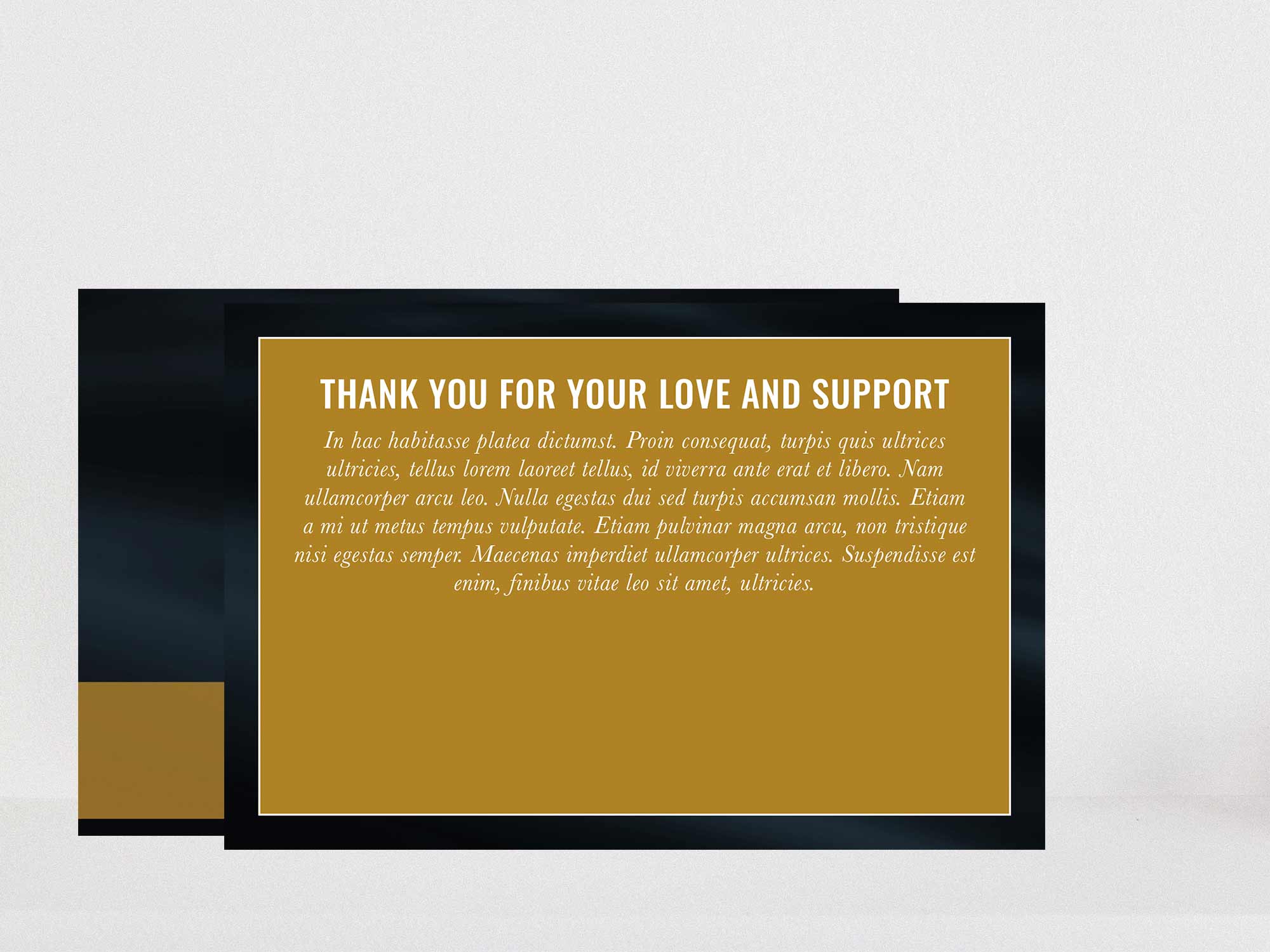 Thank You Card Back Sample