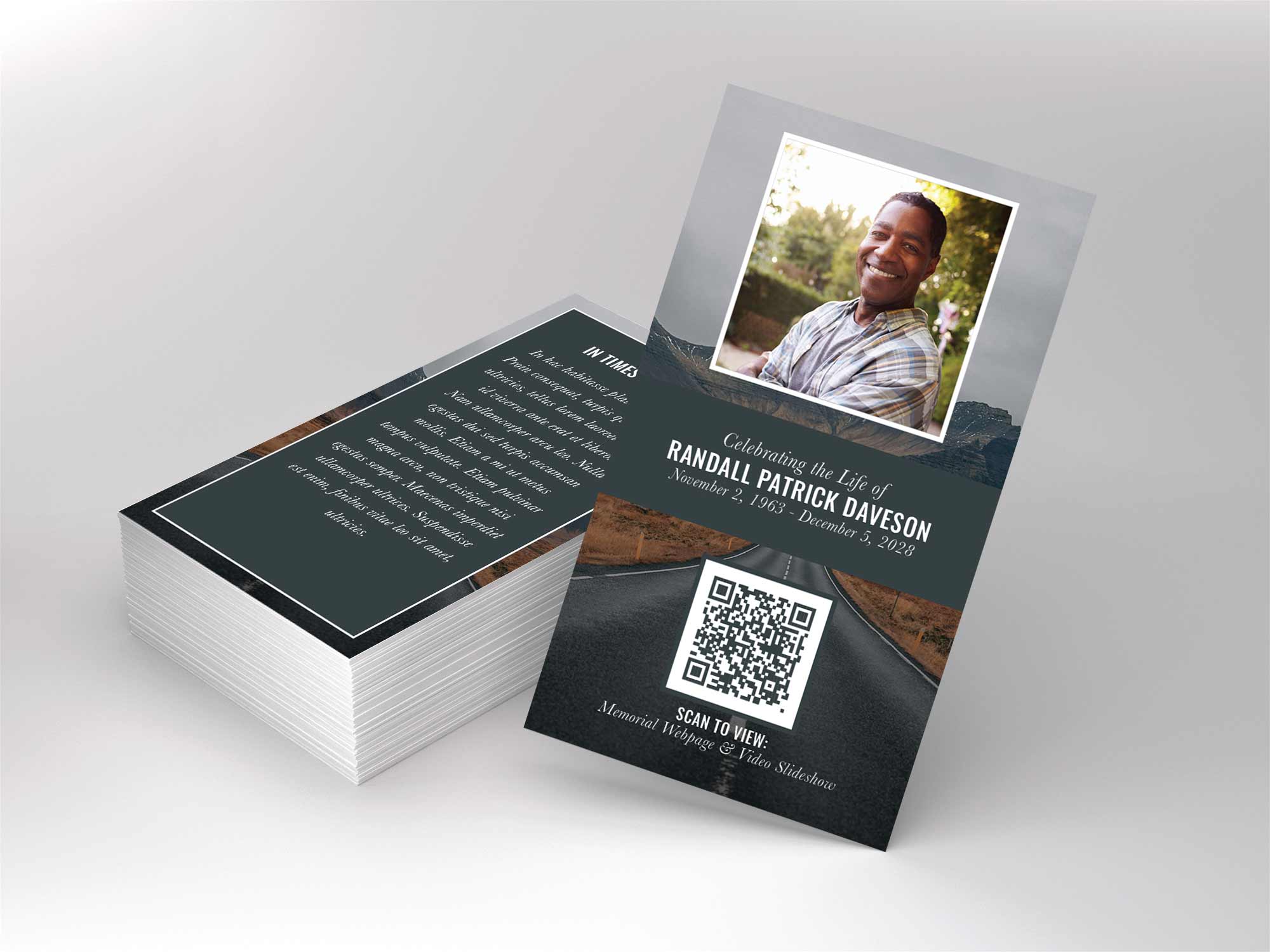 QR Code Card Front Sample