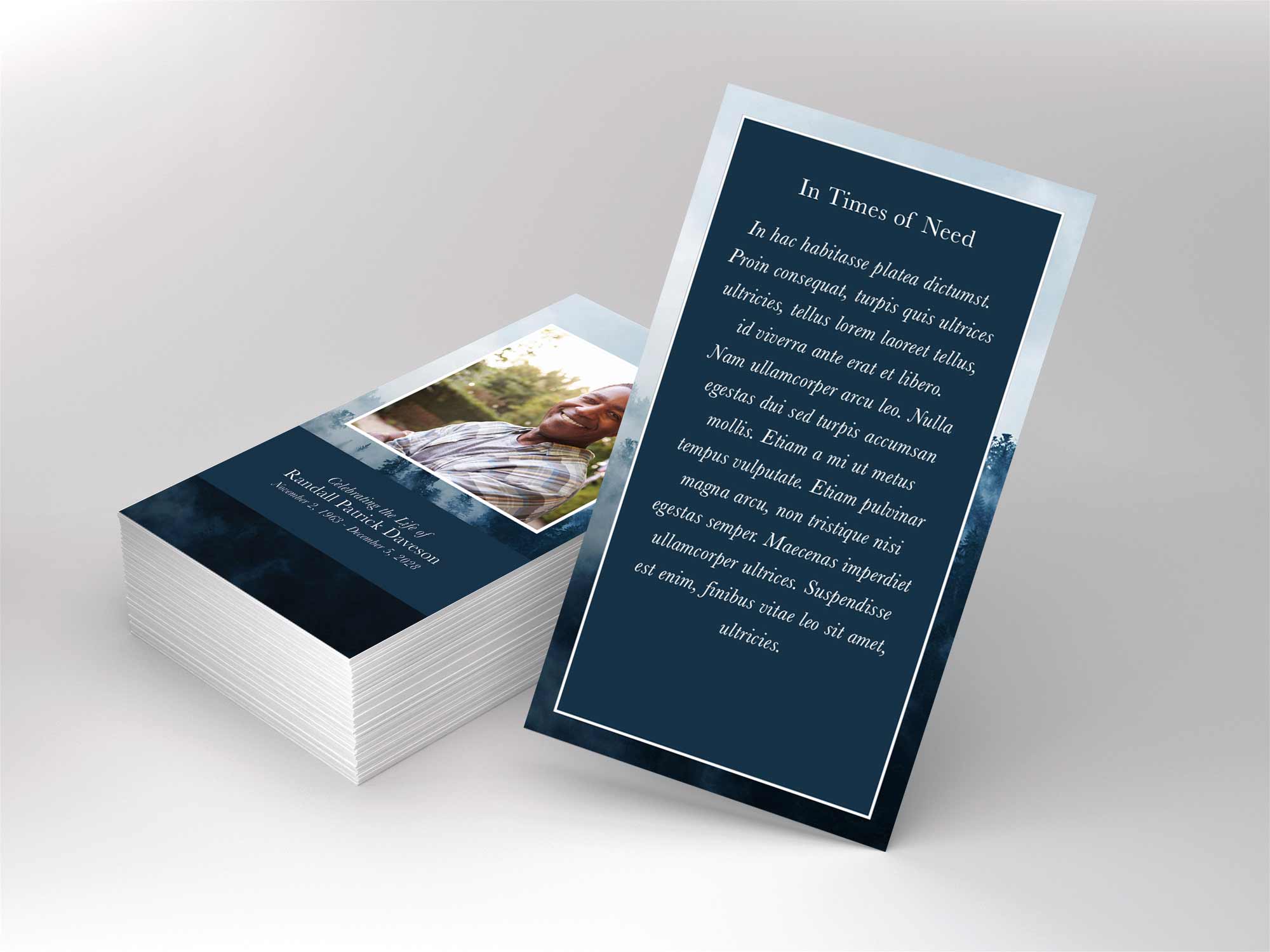 Prayer Card Back Sample