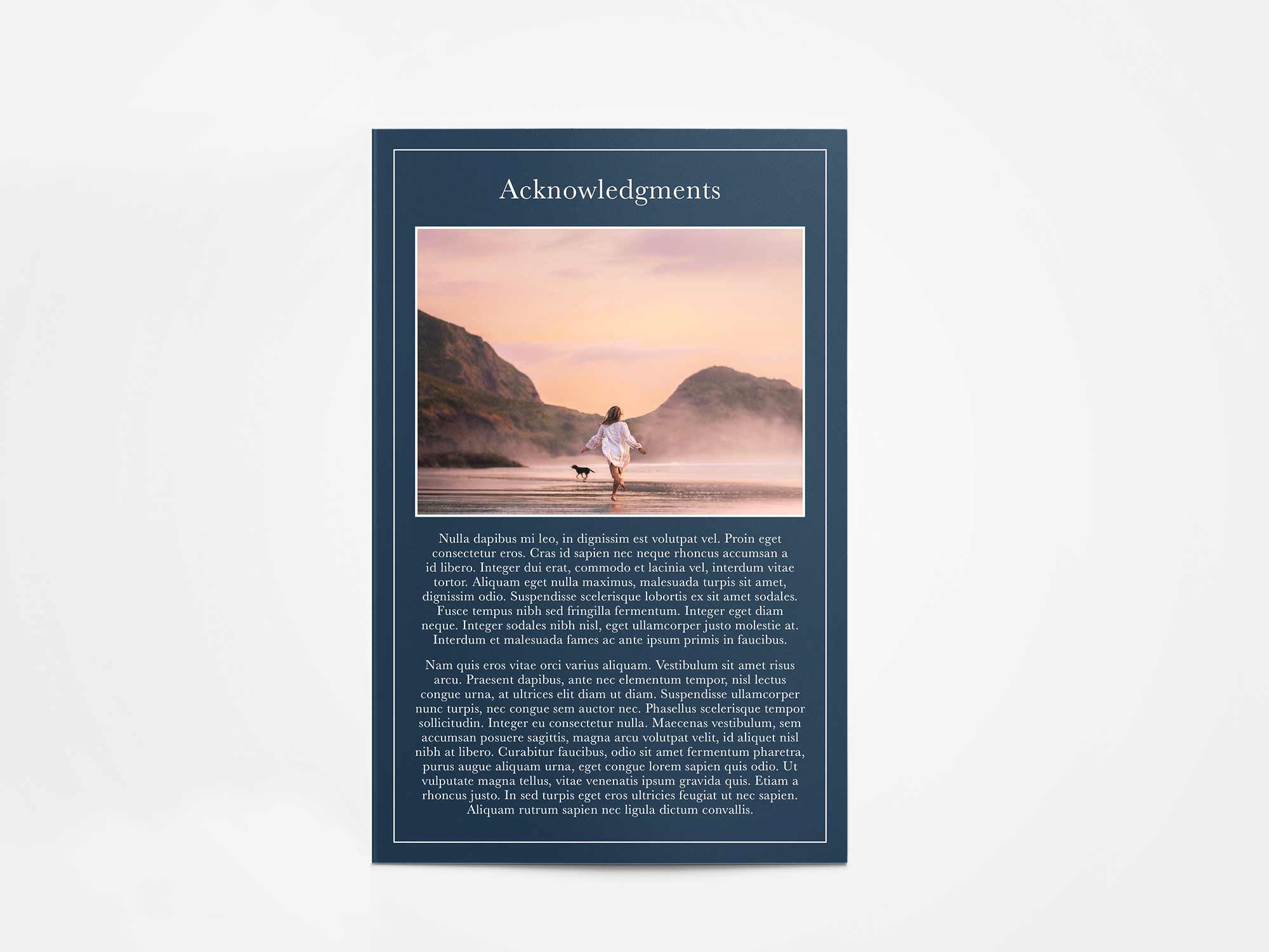 Program Card Back Sample