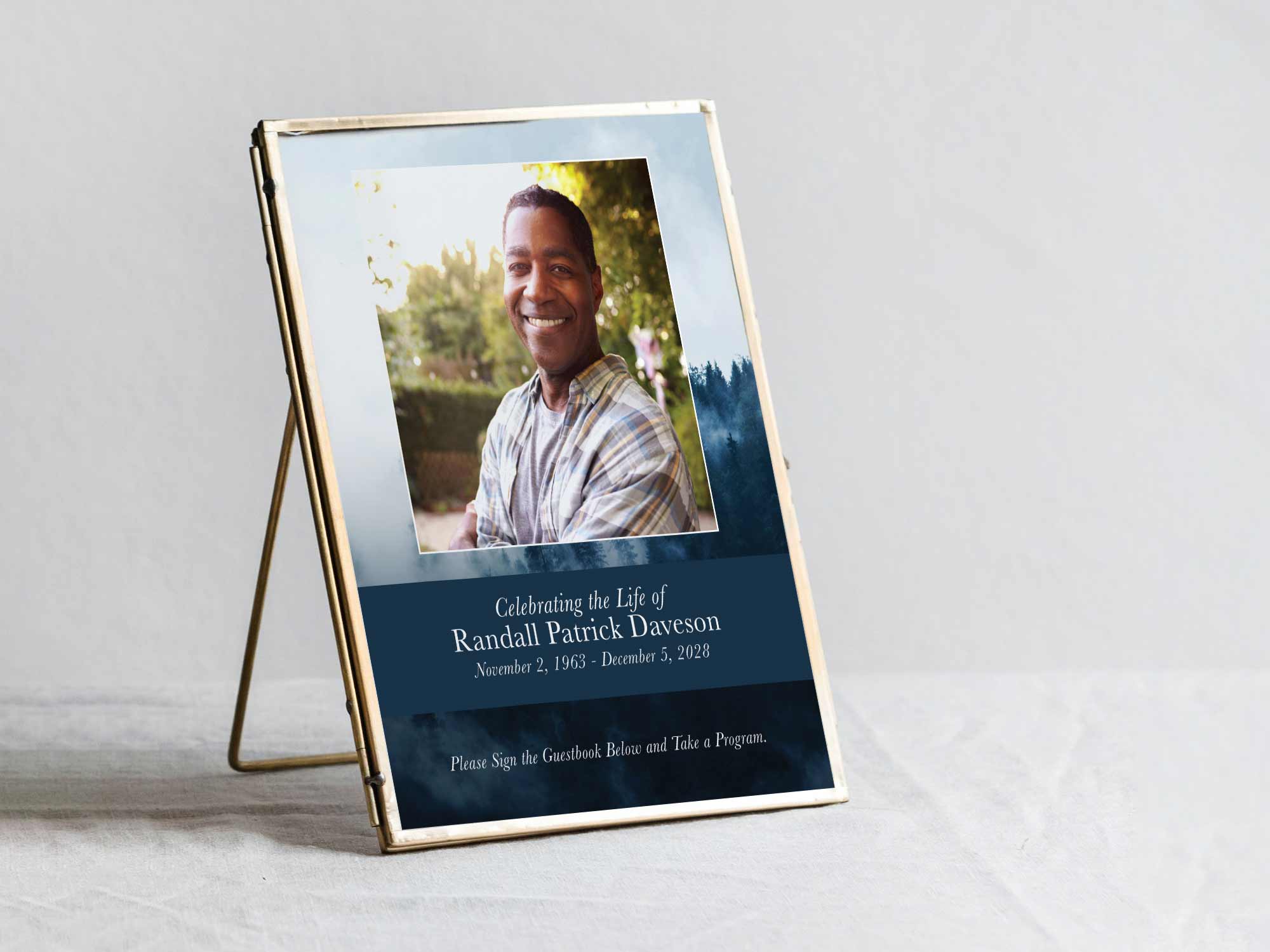 Table Sign in Frame Sample
