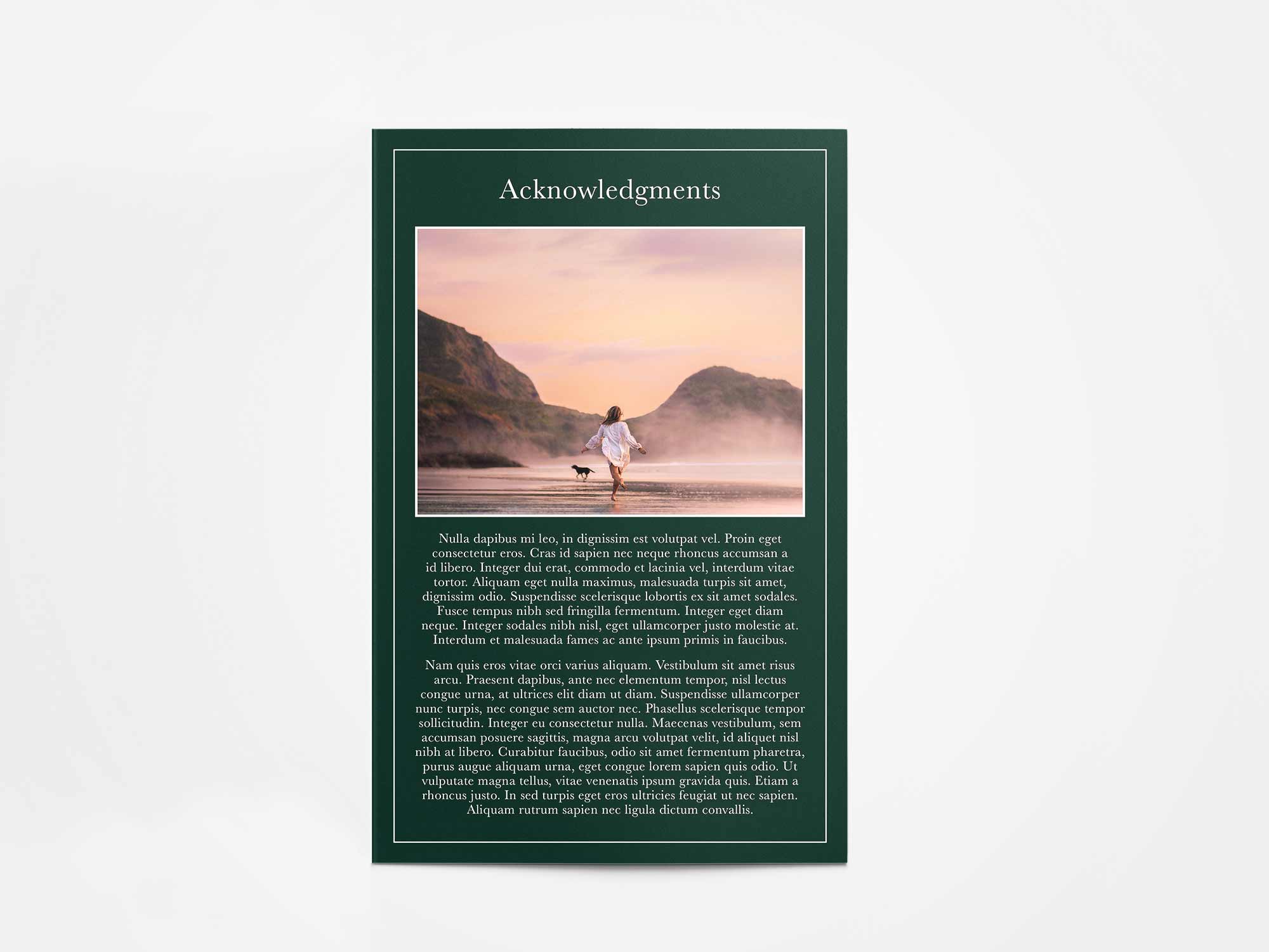 Program Card Back Sample