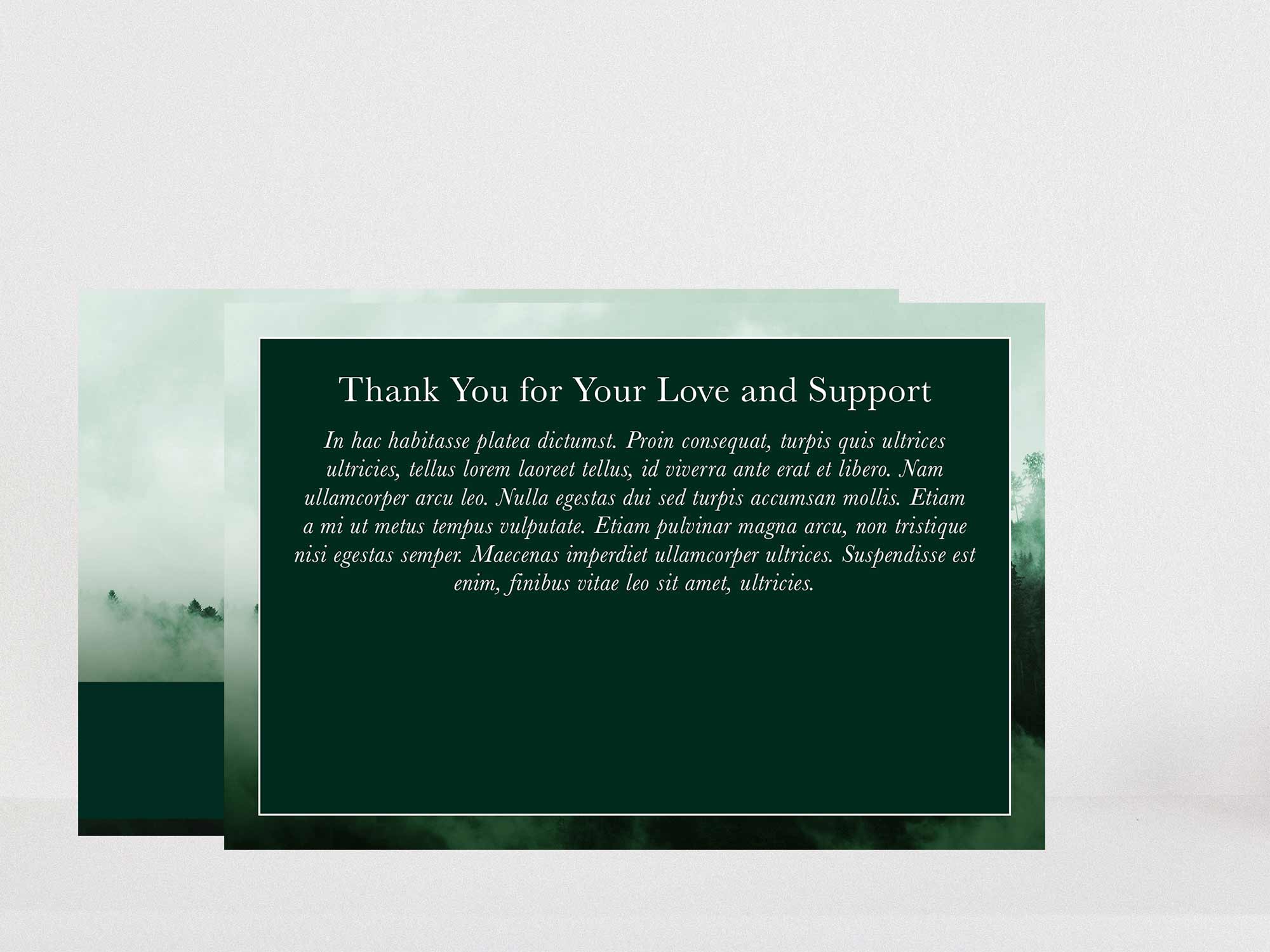 Thank You Card Back Sample