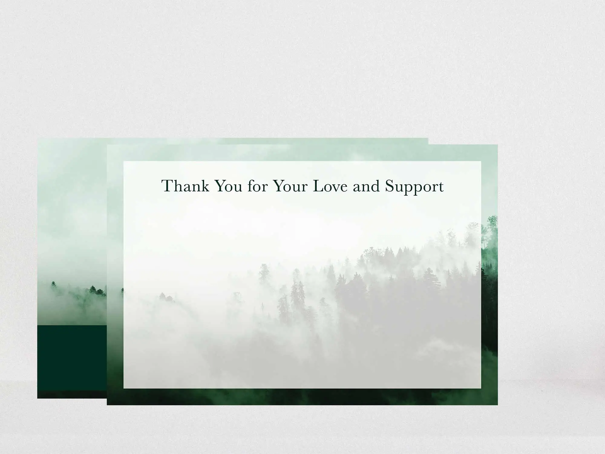Thank You Card Back Blank