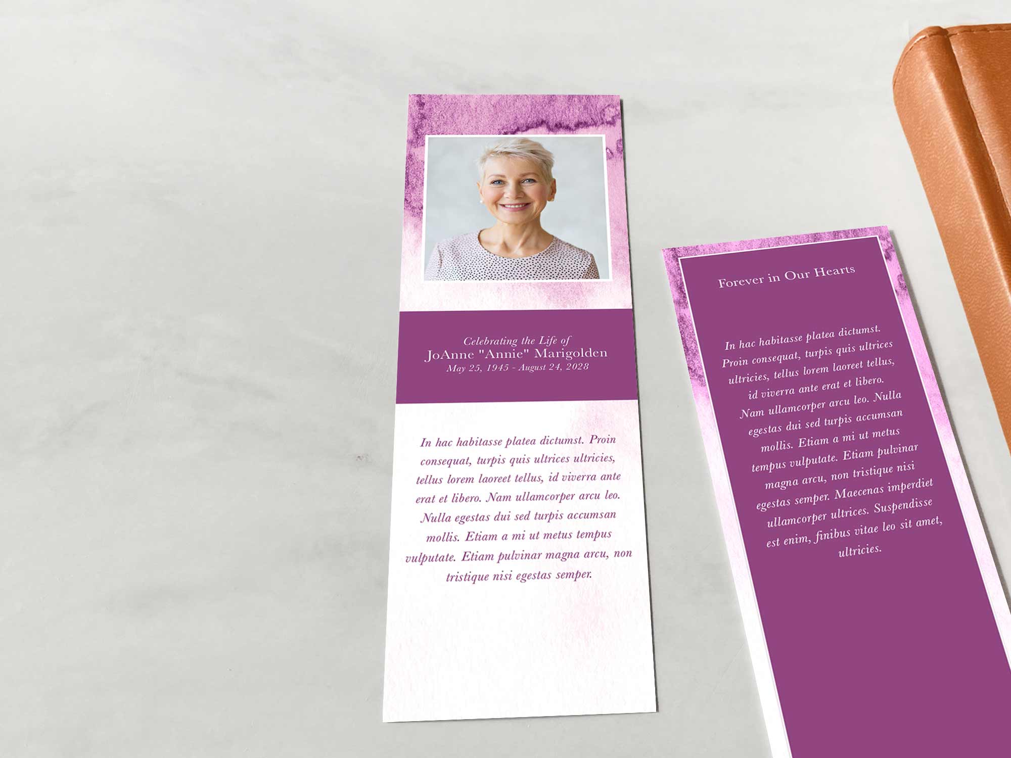 Bookmark Front Sample