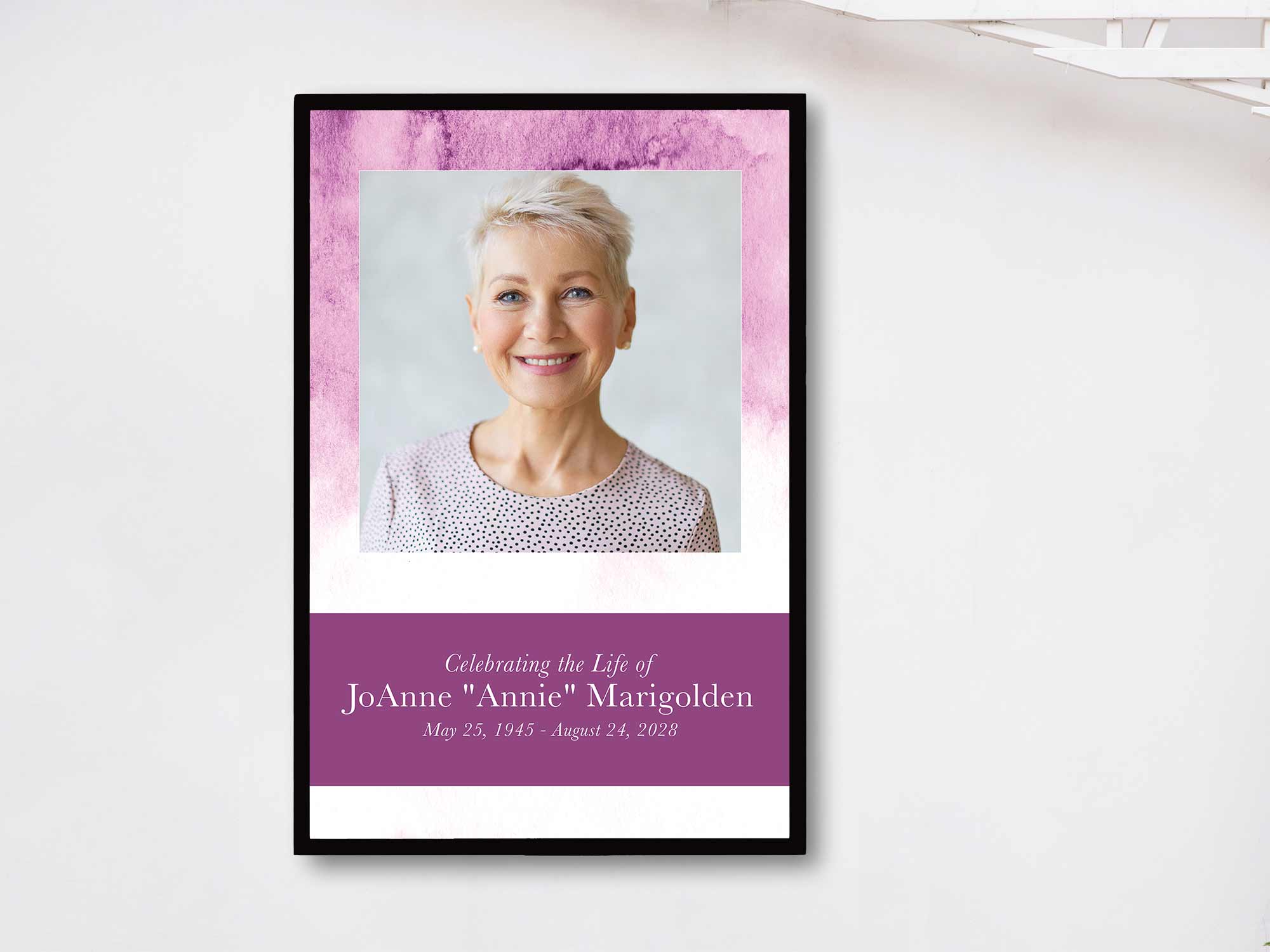 Easel Sign (In Frame) Sample