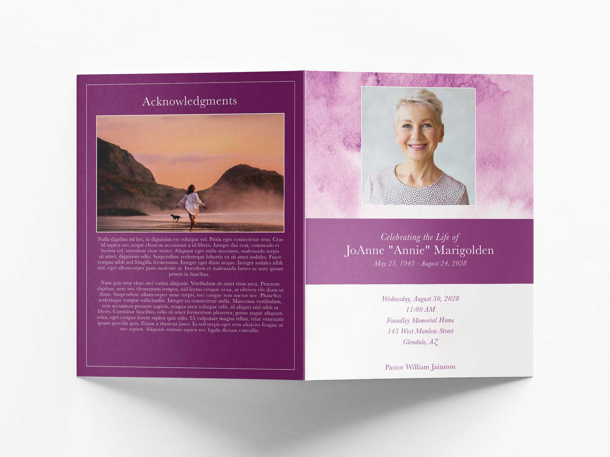 Large Program Back Sample