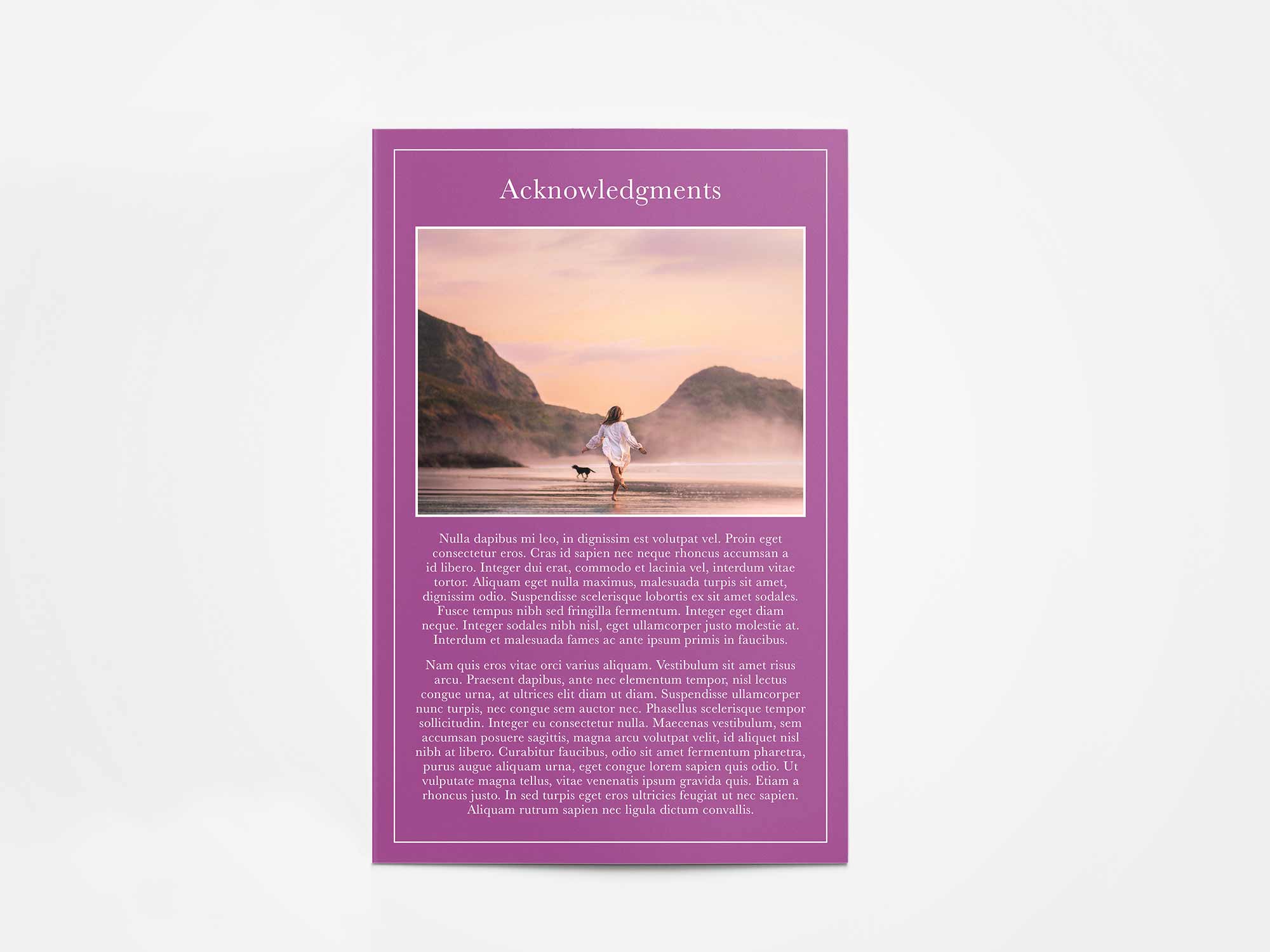 Program Card Back Sample