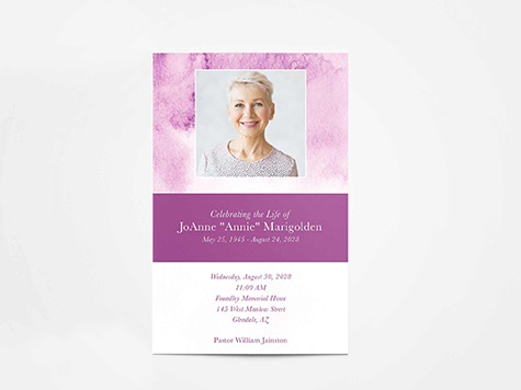 View Program Card Sample