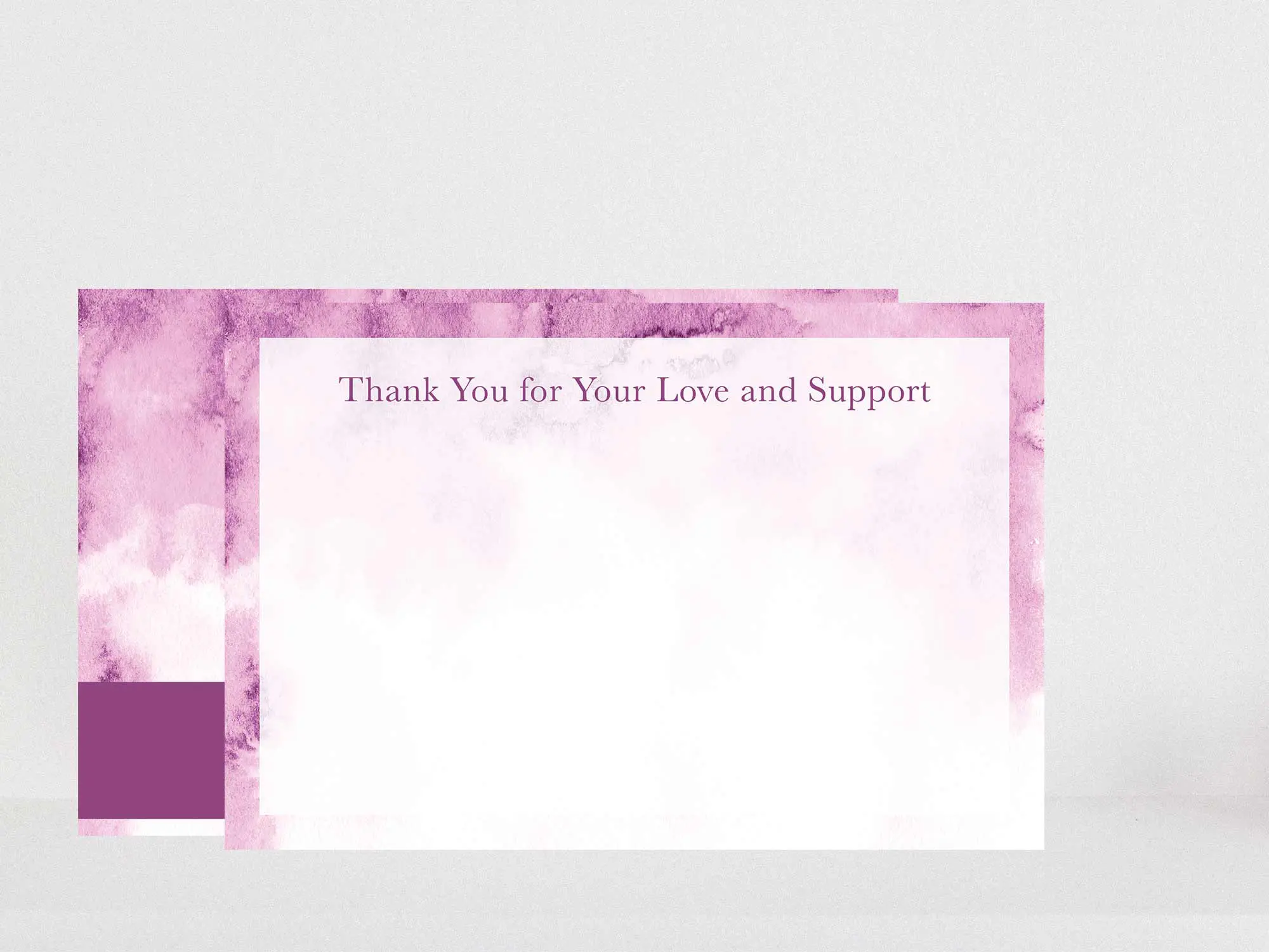 Thank You Card Back Blank